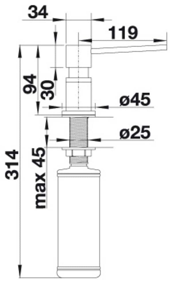 Blanco Spülmittelspender »LATO« felsgrau/chrom