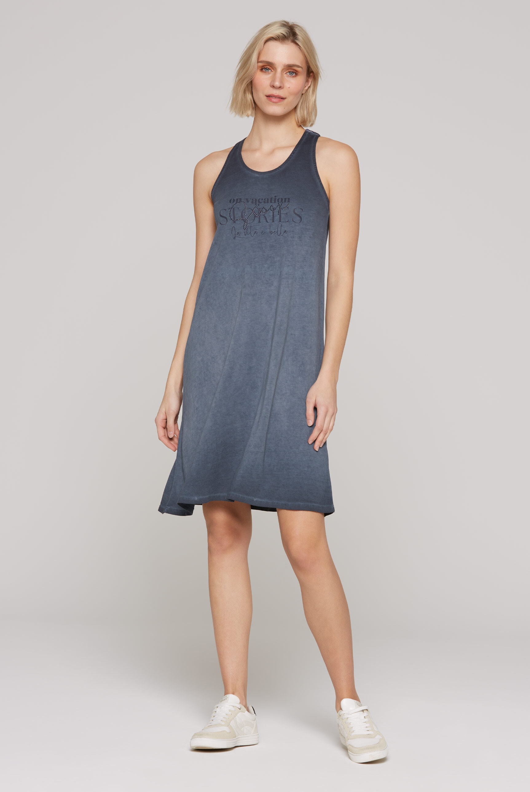SOCCX Trägerkleid, mit Glitzerstein-Wording
