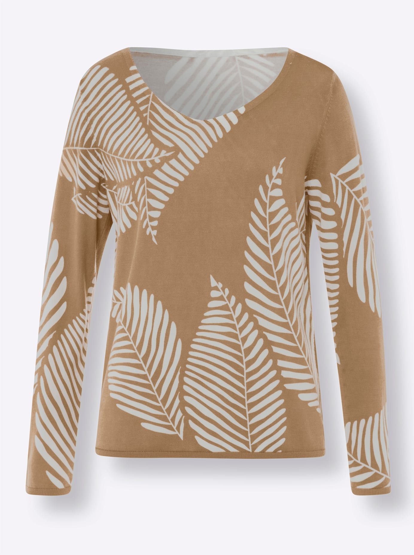 heine V-Ausschnitt-Pullover »Druck-Pullover«