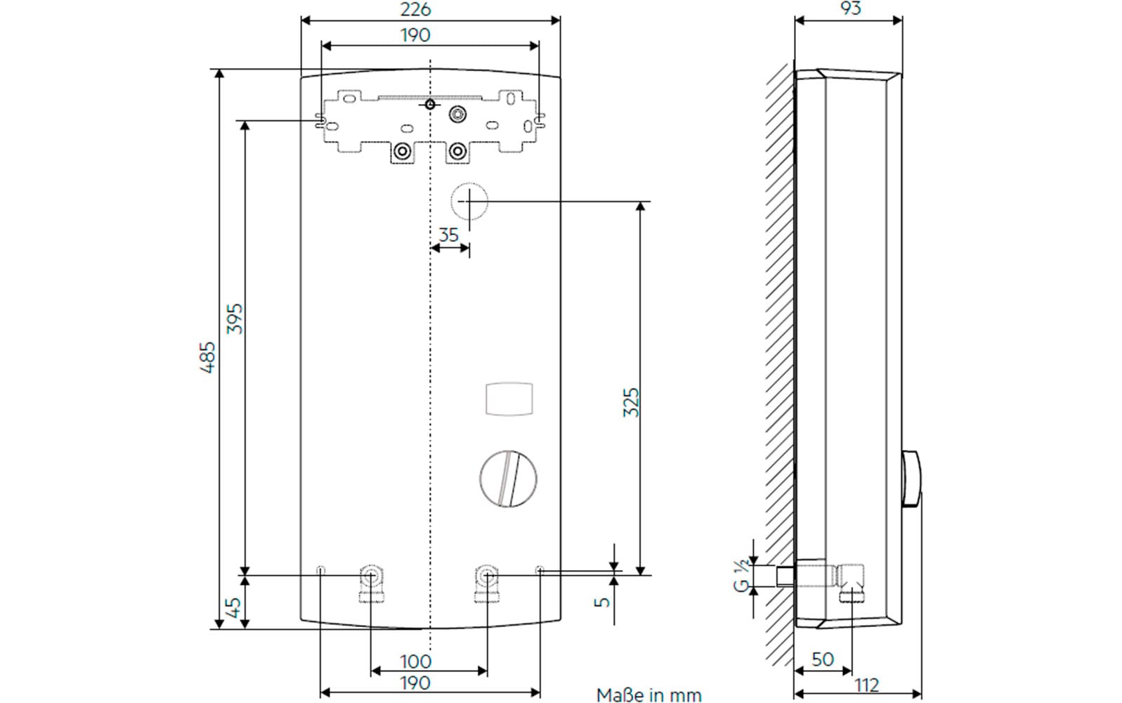 AEG Haustechnik Komfort-Durchlauferhitzer »DDLE LCD 18 kW, gradgenaue Temperaturwahl«, konstante Warmwassertemperatur mit LC-Display