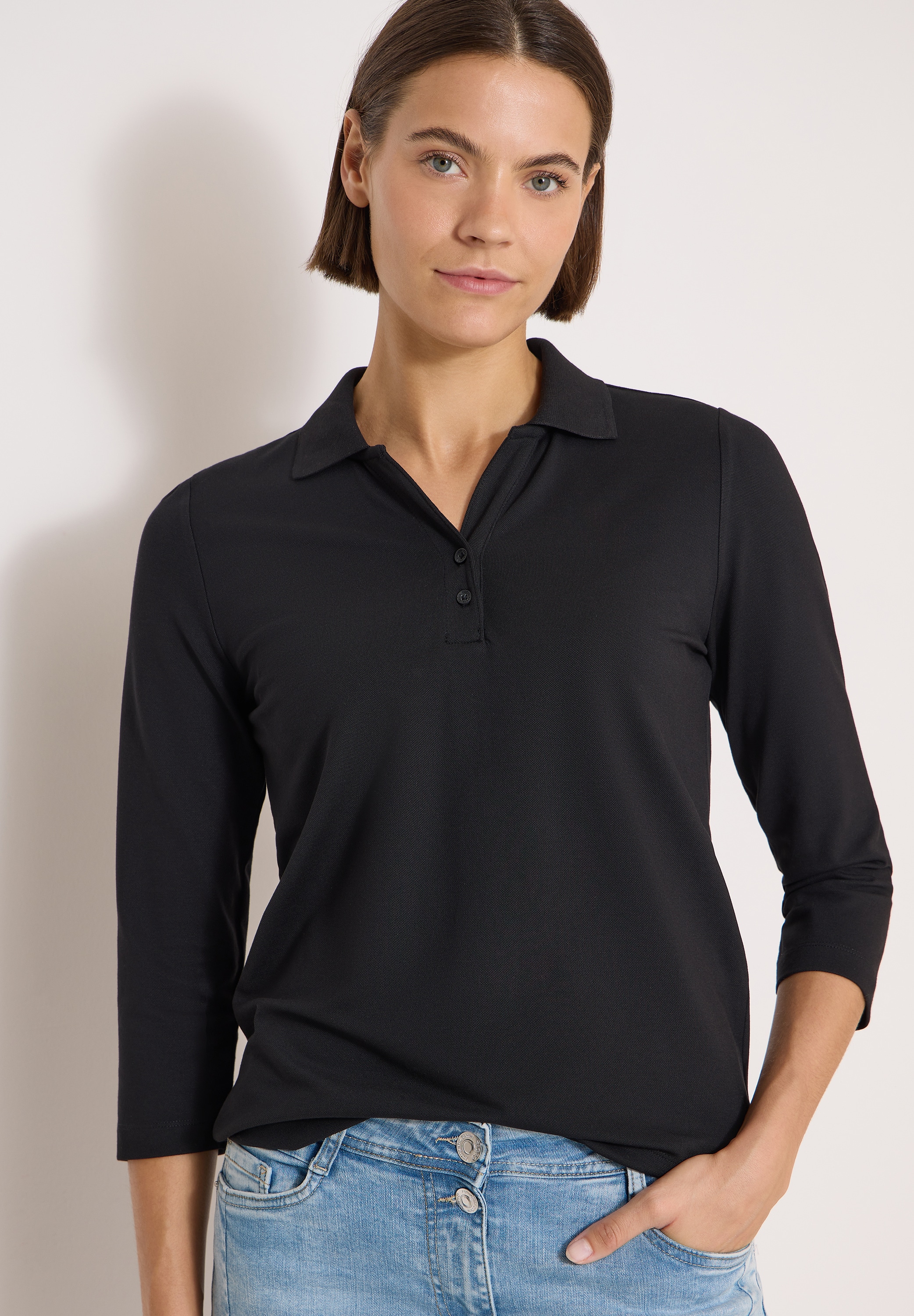 Cecil Poloshirt mit 3/4 Ärmeln