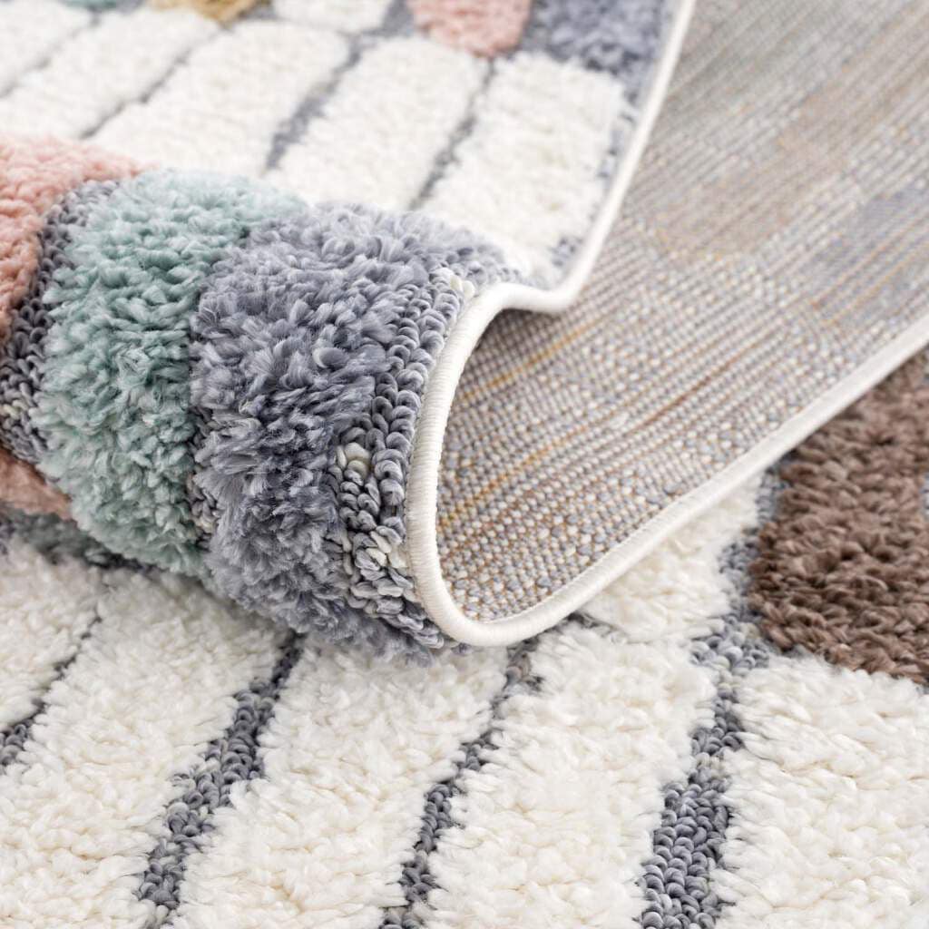 Carpet City Hochflor-Teppich »Focus 3032«, rund, 20 mm Höhe, Boho-Teppich, Hochtief-Muster/ 3D-Effekt, für Wohnzimmer, Schlafzimmer