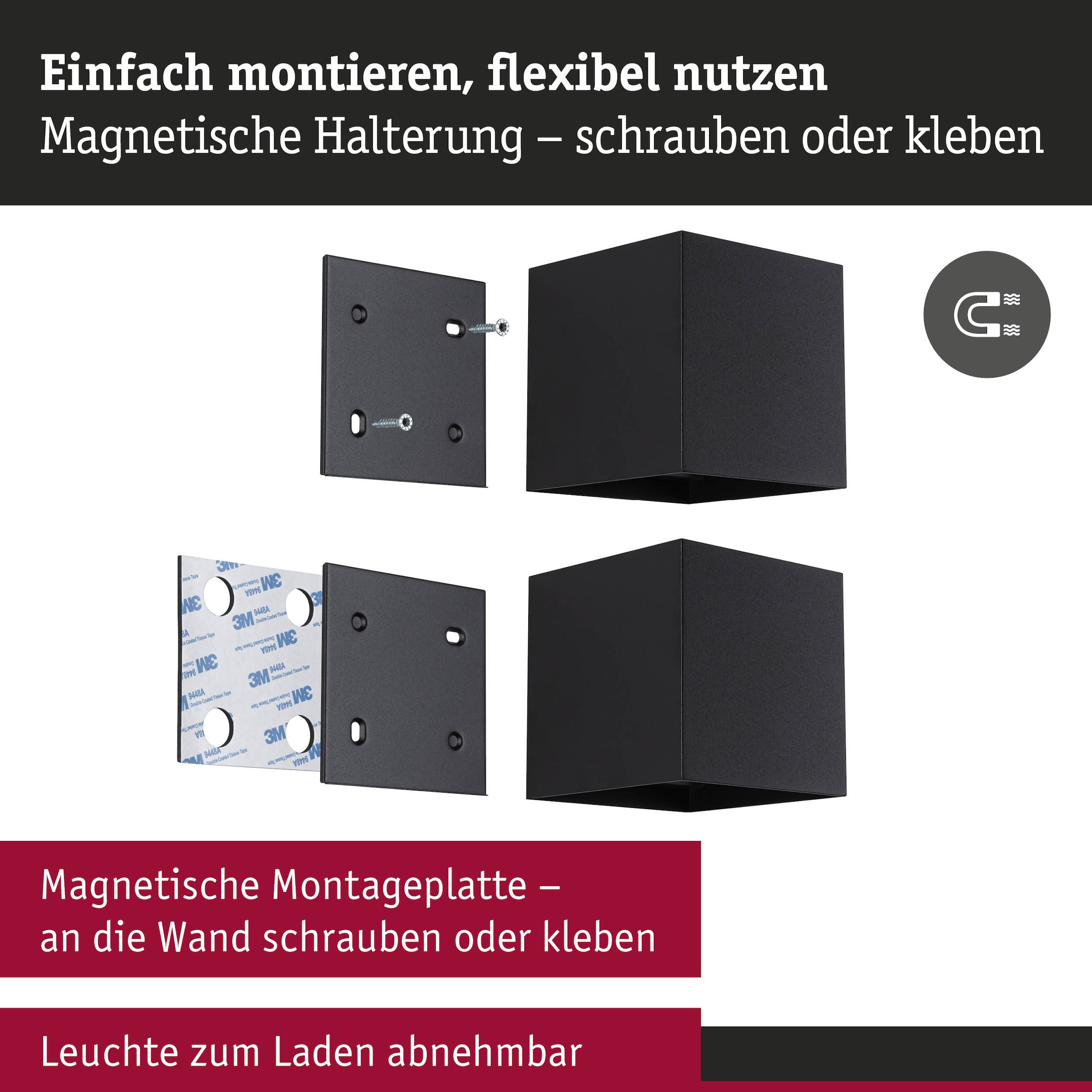 Paulmann LED Wandleuchte »Nyara IP44 2W« LED-Modul 2 Stk. Dämmerungsgesteuerter Bewegungsmelder (HF)