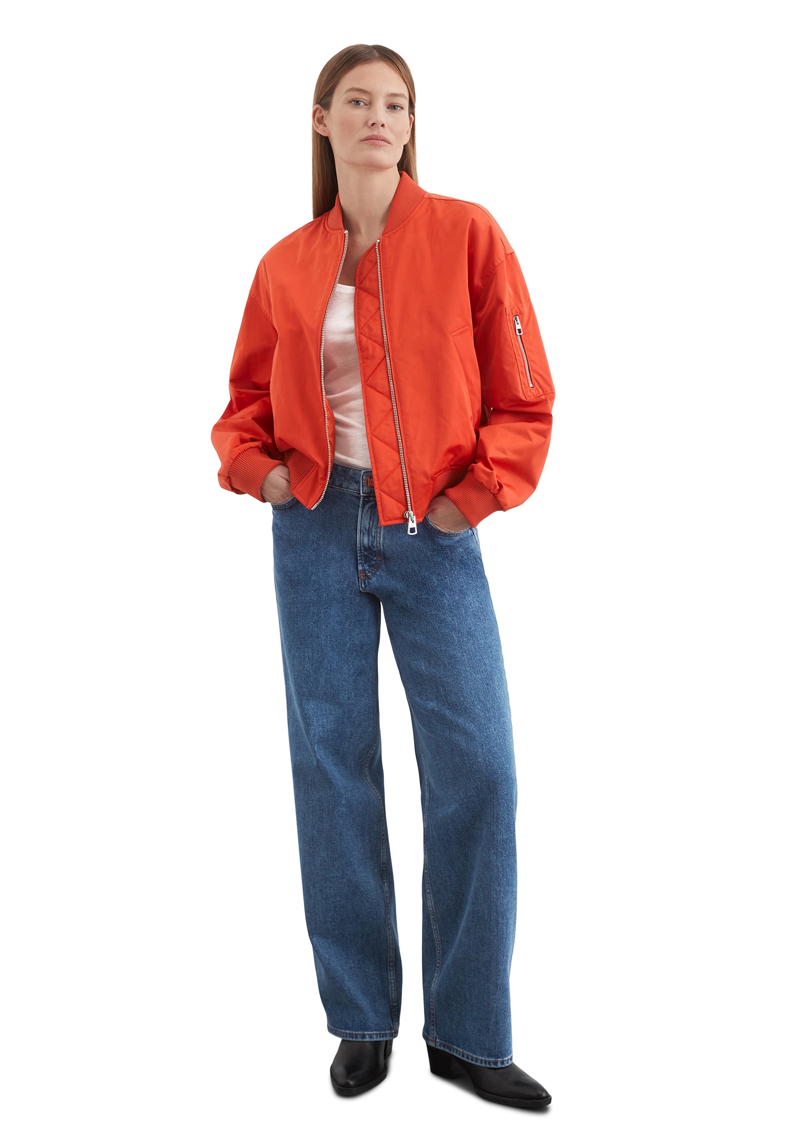 Marc O'Polo Outdoorjacke »aus recyceltem Polyester-Twill«, ohne Kapuze
