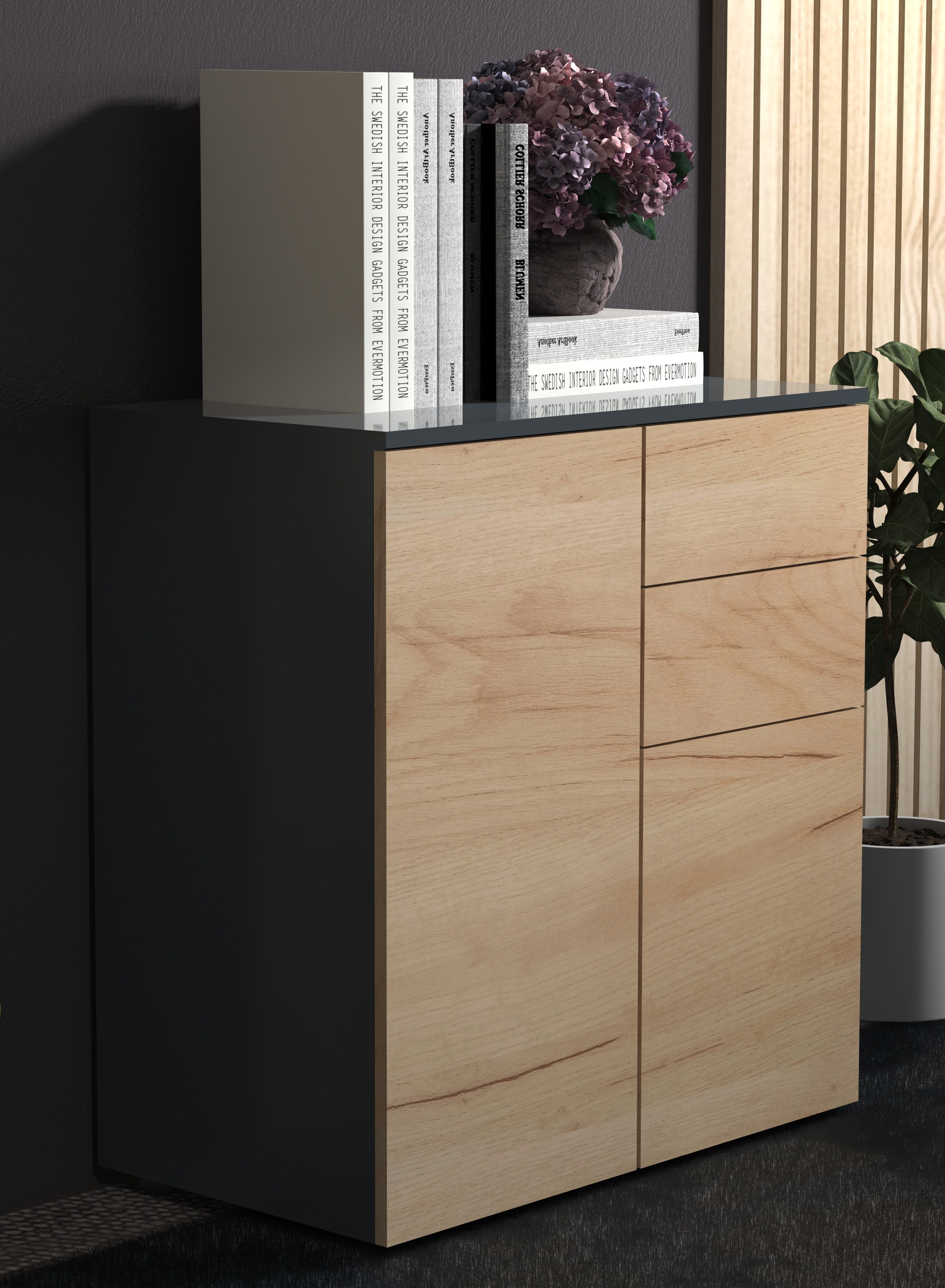 VCM Kommode »Holz Kommode Sideboard Anrichte Dalosa 4 Schublade«