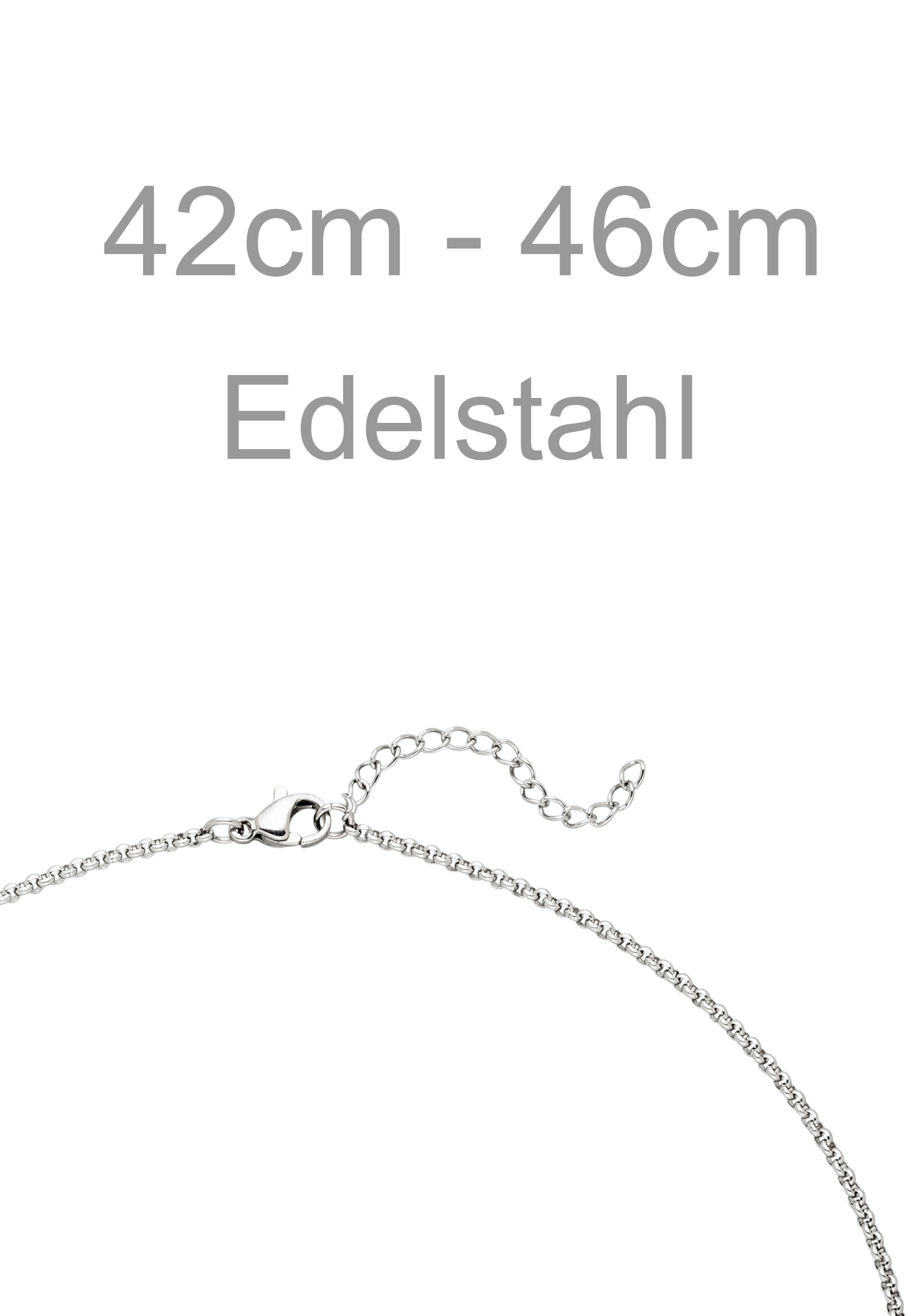 JOBO Kette mit Anhänger Edelstahl 46 cm