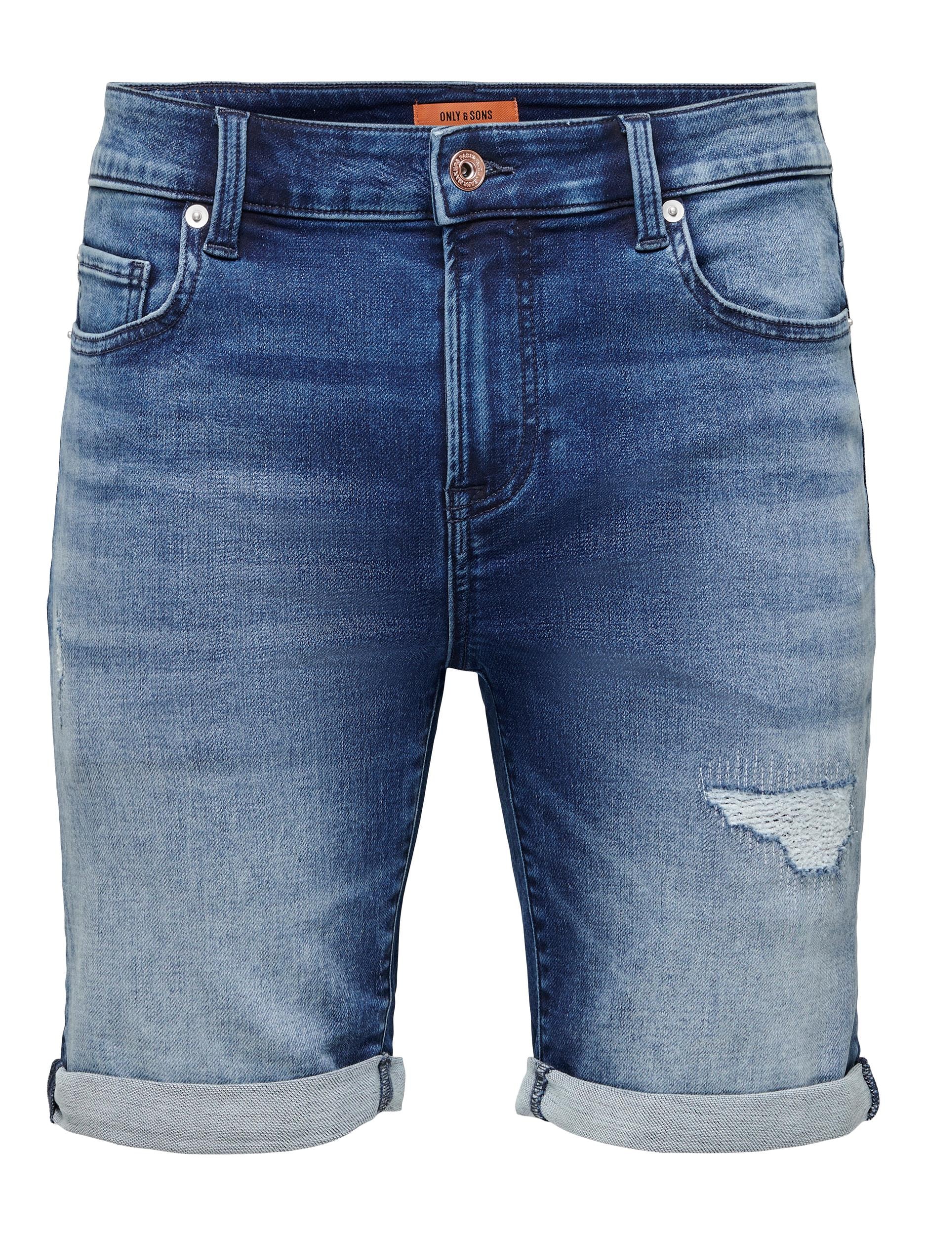 ONLY & SONS Jeansshorts »ONSPLY DARK-MID BLUE DES JOG 5150«