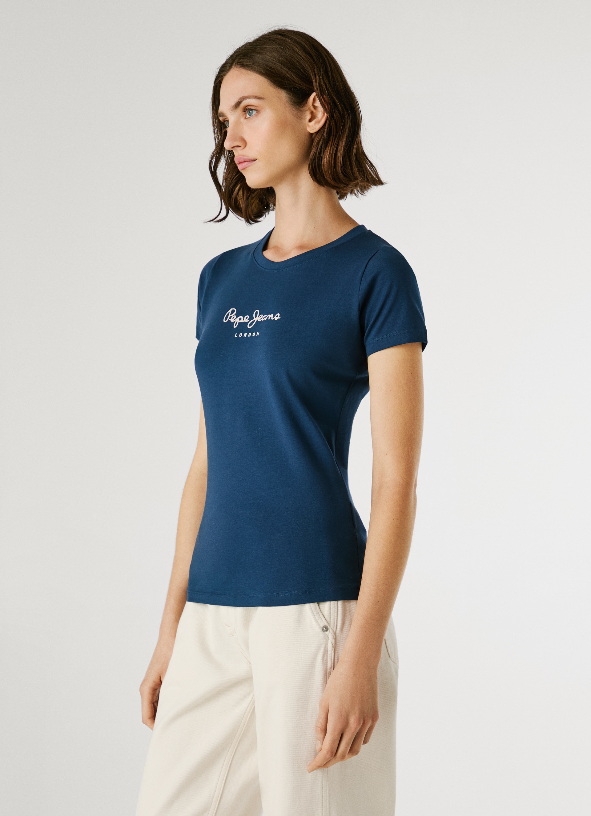 Pepe Jeans T-Shirt "NEW VIRGINIA" mit Logo-Print günstig online kaufen