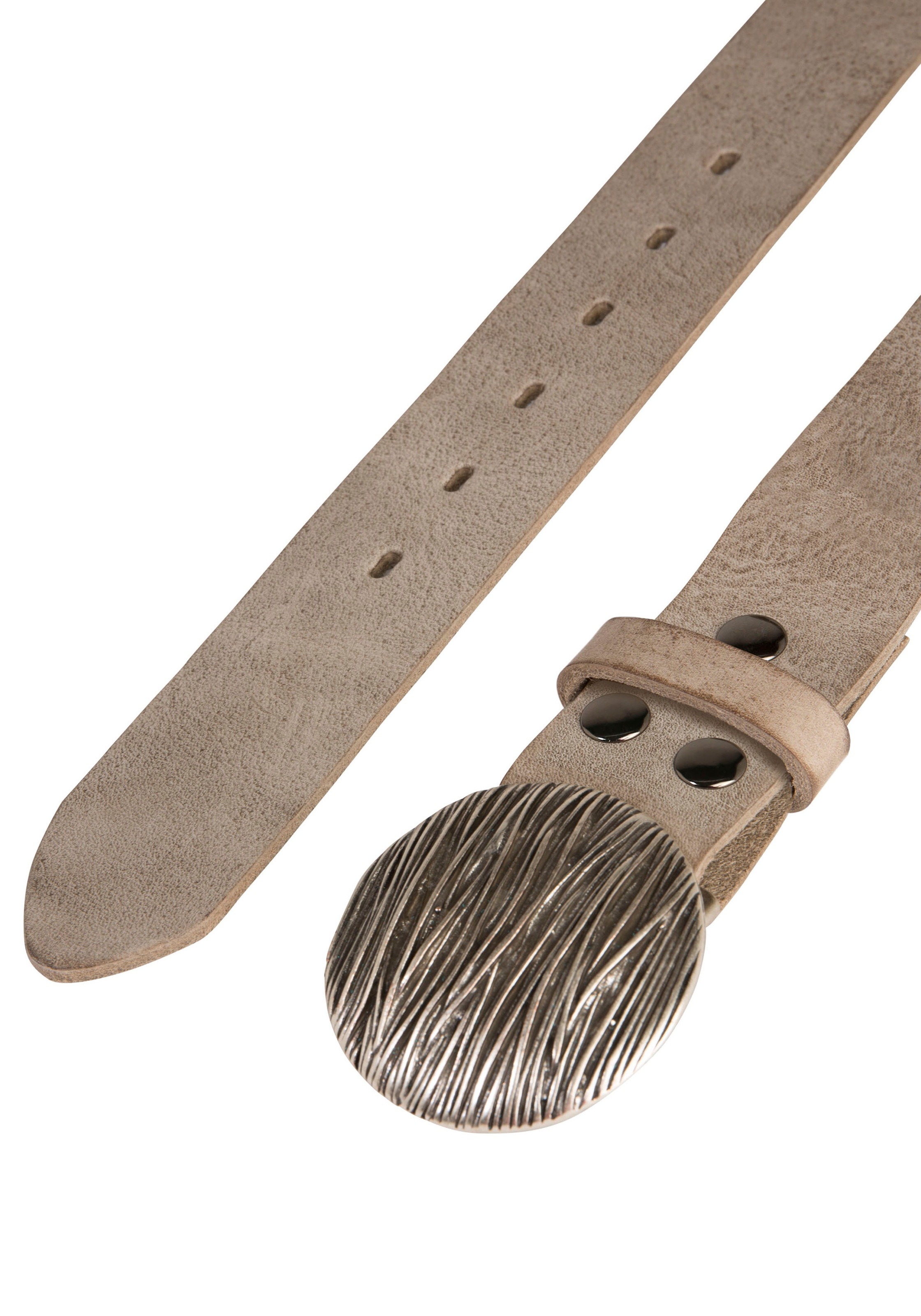 Rettungsring Gürtel Ledergürtel mit austauschbarer Schließe "Seegras Rund" günstig online kaufen