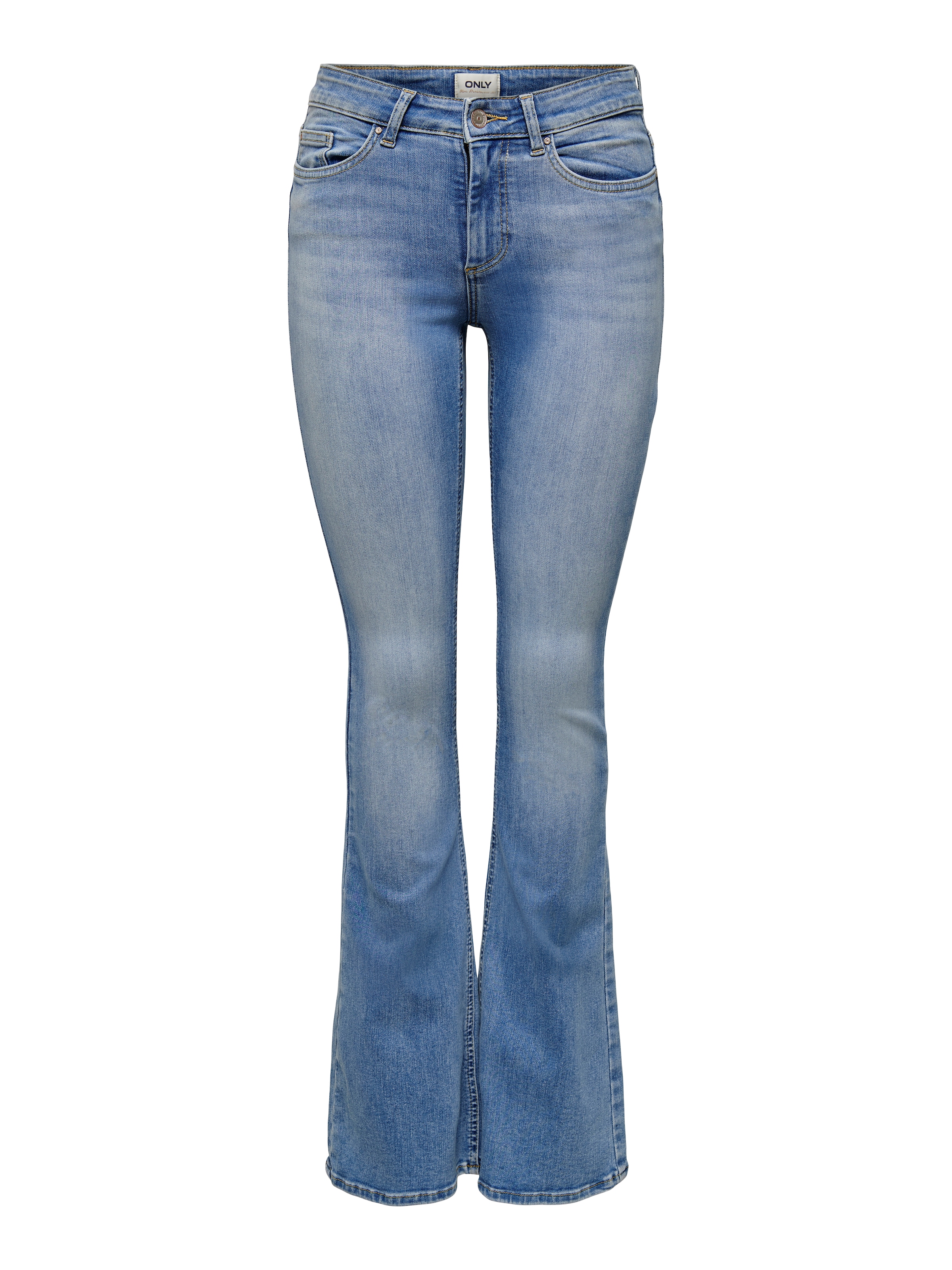 ONLY Bootcut-Jeans "ONLBLUSH – Bootcut-Jeans mit niedriger Leibhöhe und Stretch" Baumwollmischung, bootcut fit
