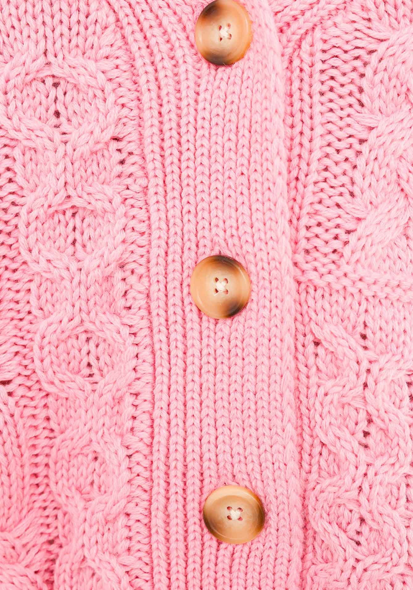 Zwillingsherz Cardigan »"Zopfstrick"«, "Zopfstrick" mit Knopfleiste und Wollanteil