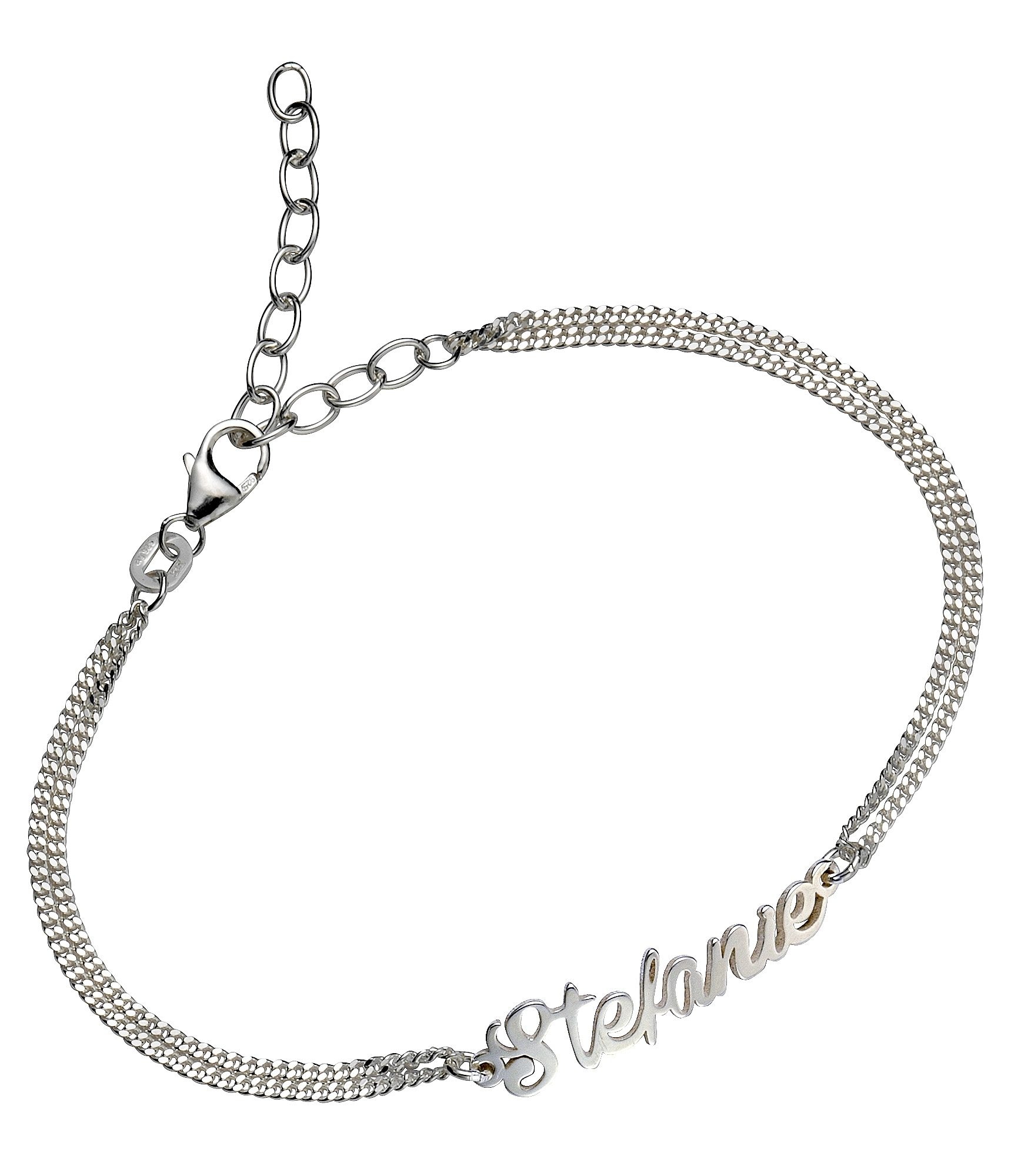 Armband mit Gravur »Schmuck Geschenk Silber 925 Namensarmband zur Namenskette«