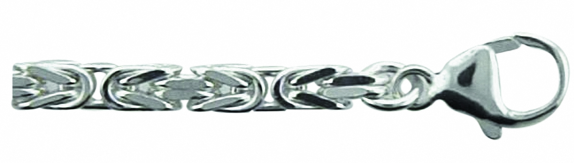 Silberarmband ADELIA´S "Damen 925 Silber Königskette Armband 21 cm Ø 3,4 mm", silber, Armbänder, Damen, 21, Silber 925 (Sterlingsilber), Silberarmband, Silberschmuck für Damen