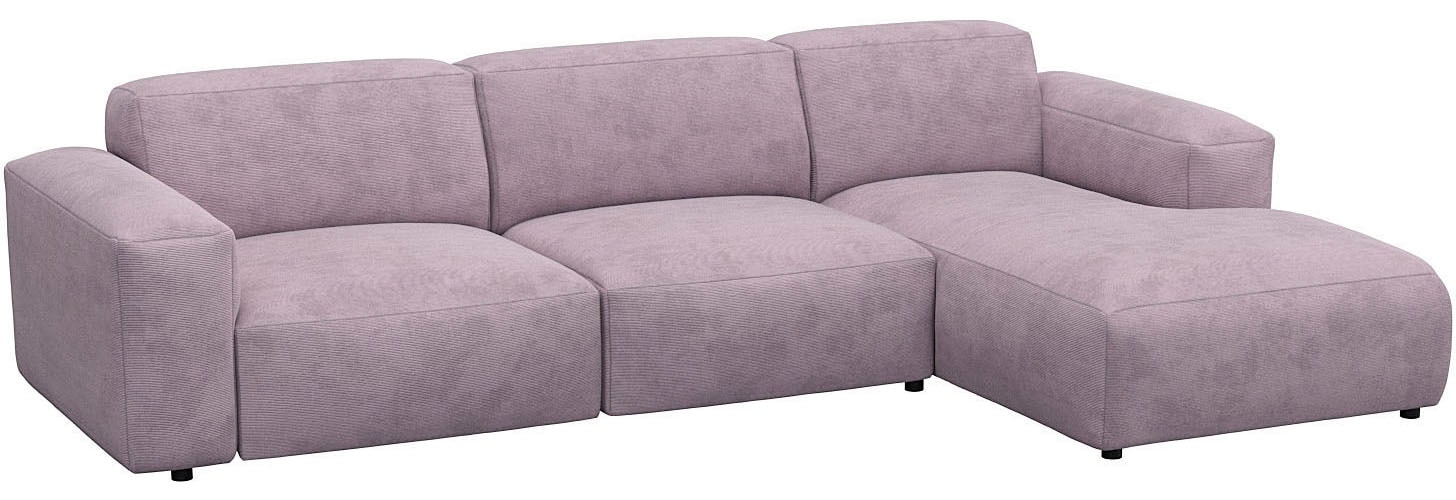 FLEXLUX Ecksofa »Lucera bequem und komfortabel durch hochwertigen Sitzaufbau, L.Form«, modern & anschmiegsam, Kaltschaum, Stahl-Wellenunterfederung