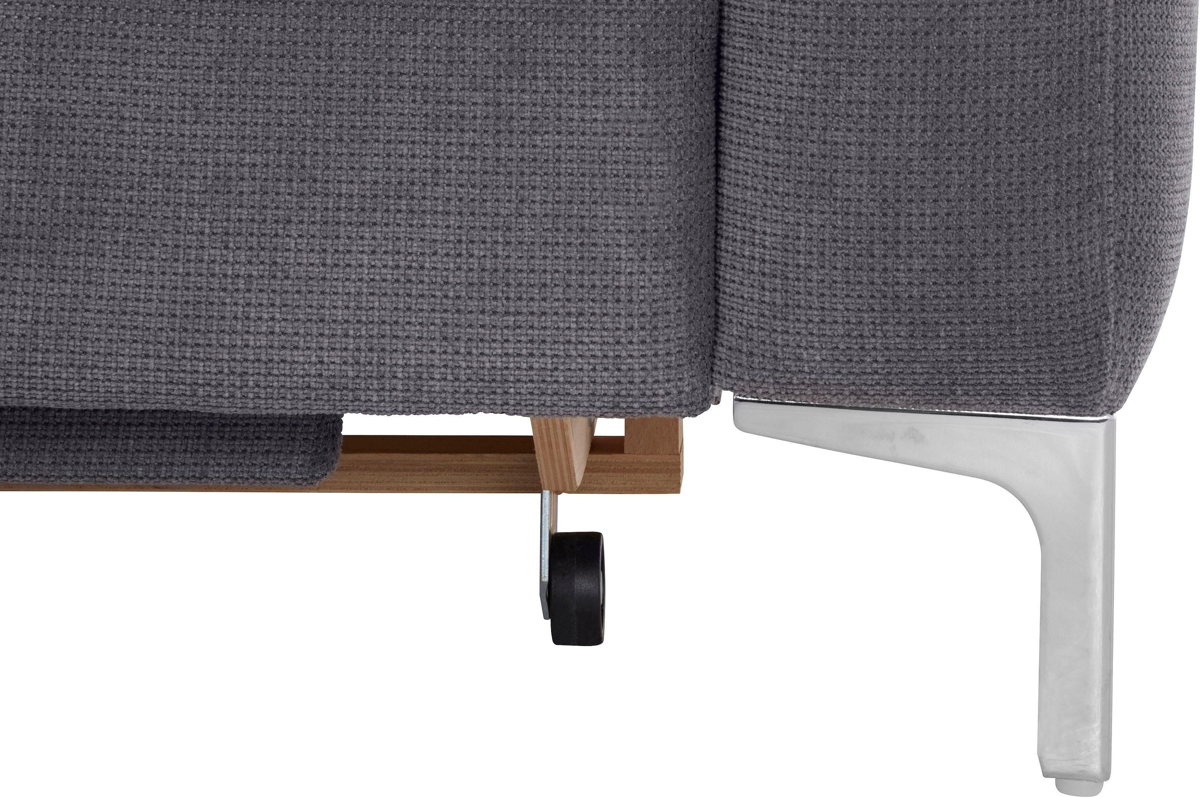 COTTA Polstergarnitur »Sammy L-Form«, (Set), Set bestehend aus: Ecksofa mit Kopfteilverstellung & Hocker