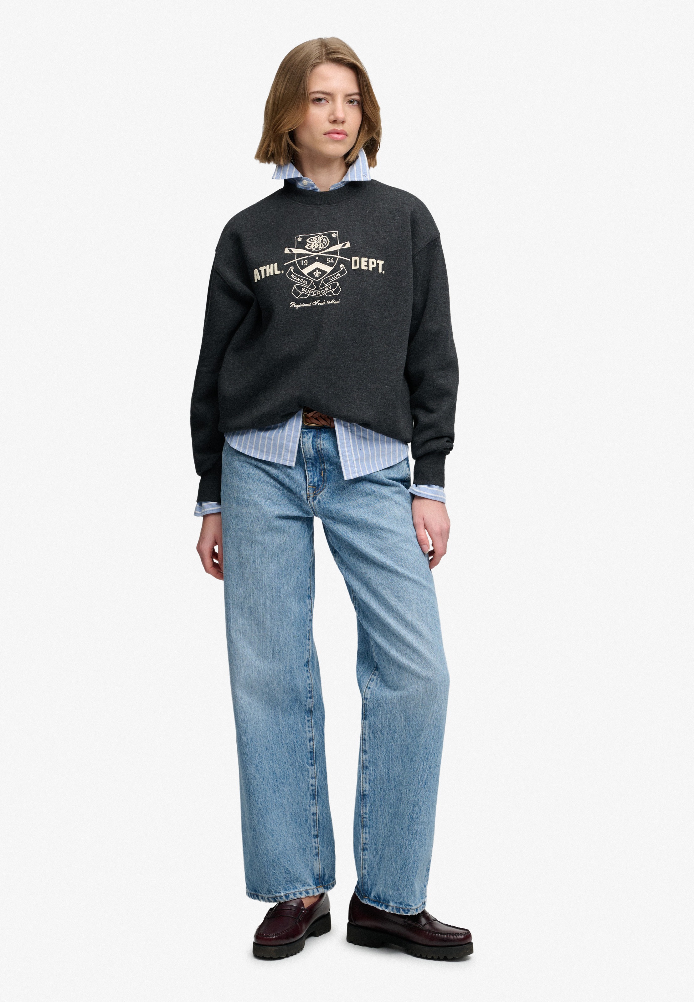 Superdry Sweatshirt »COUNTRY CLUB CREW«, Baumwollmischung, relaxed fit
