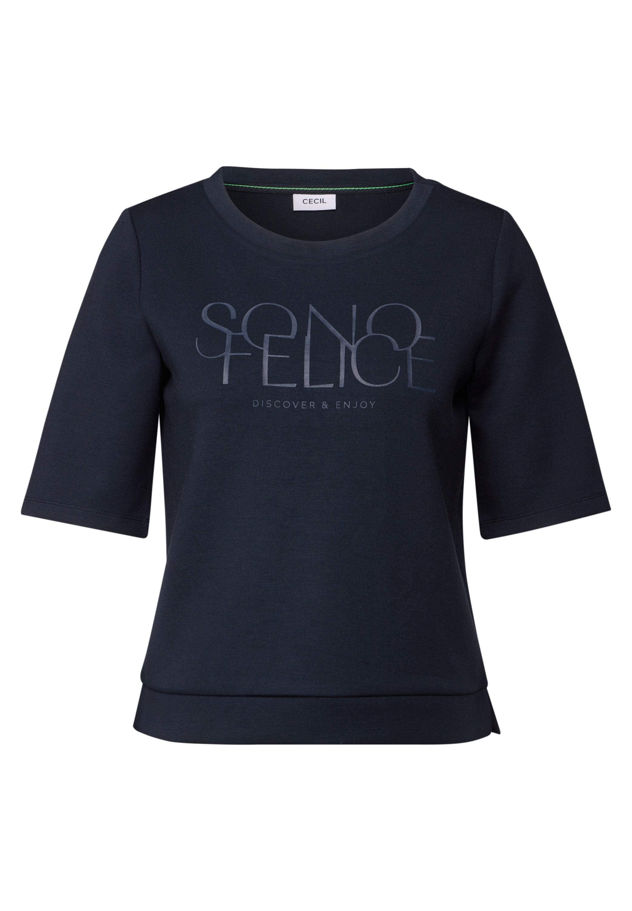 Cecil T-Shirt, mit Seitlichen Einschlitzen am Saum