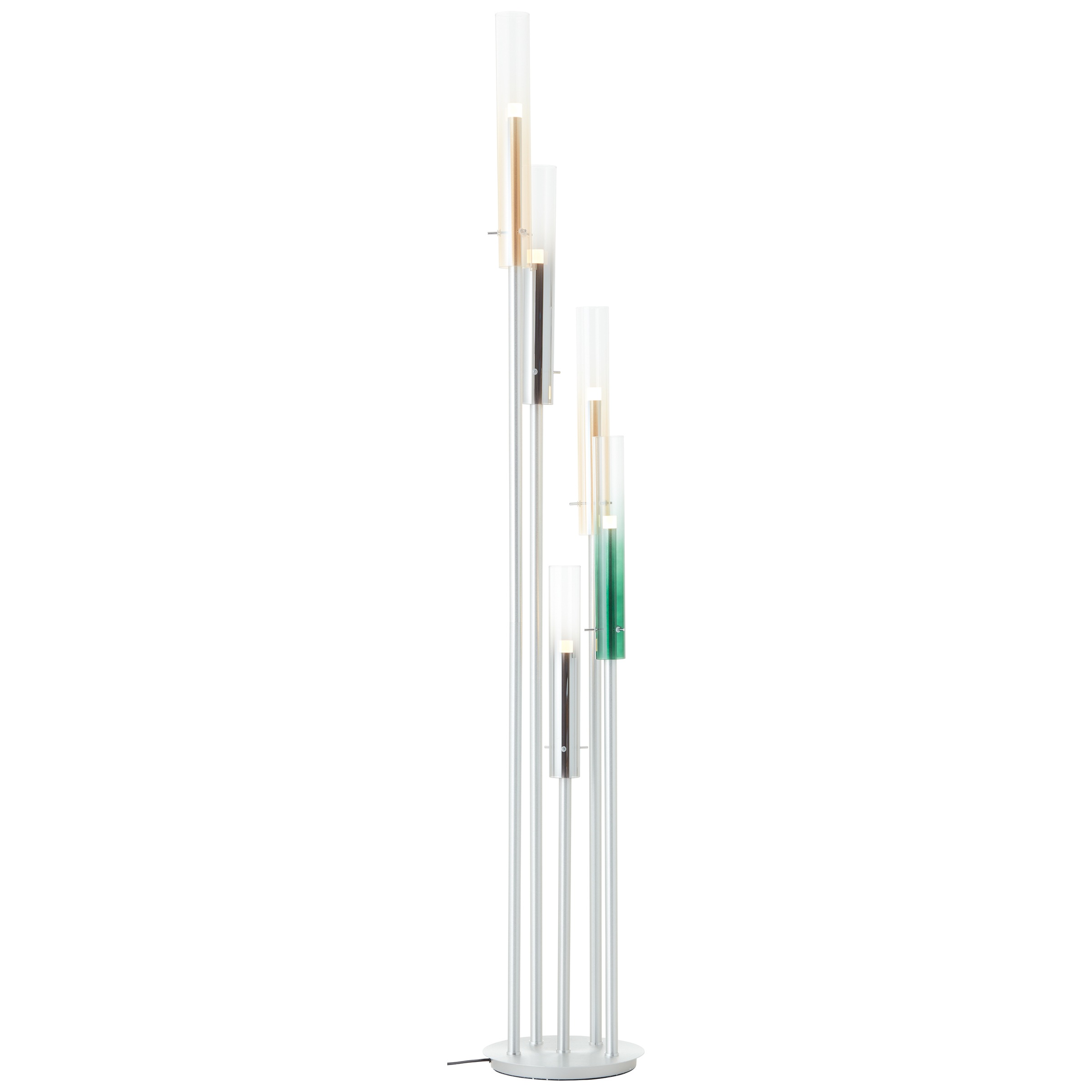 Brilliant LED Stehlampe »Inez«, 168 x 33 cm, 2100 lm, 3000 K, Metall/Glas, aluminium gebürstet