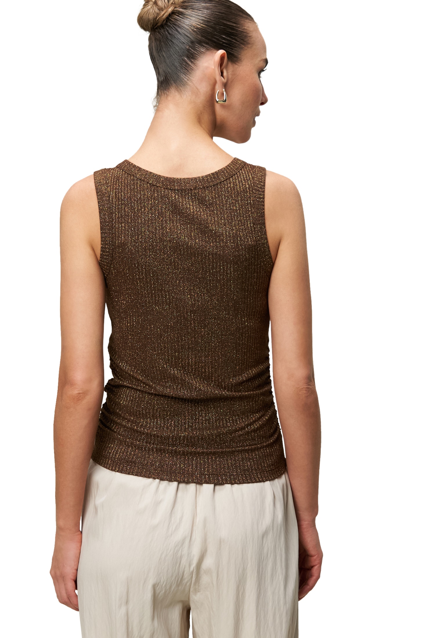 Zero Tanktop »zero Top mit Glitzer«, drapiert /gerafft