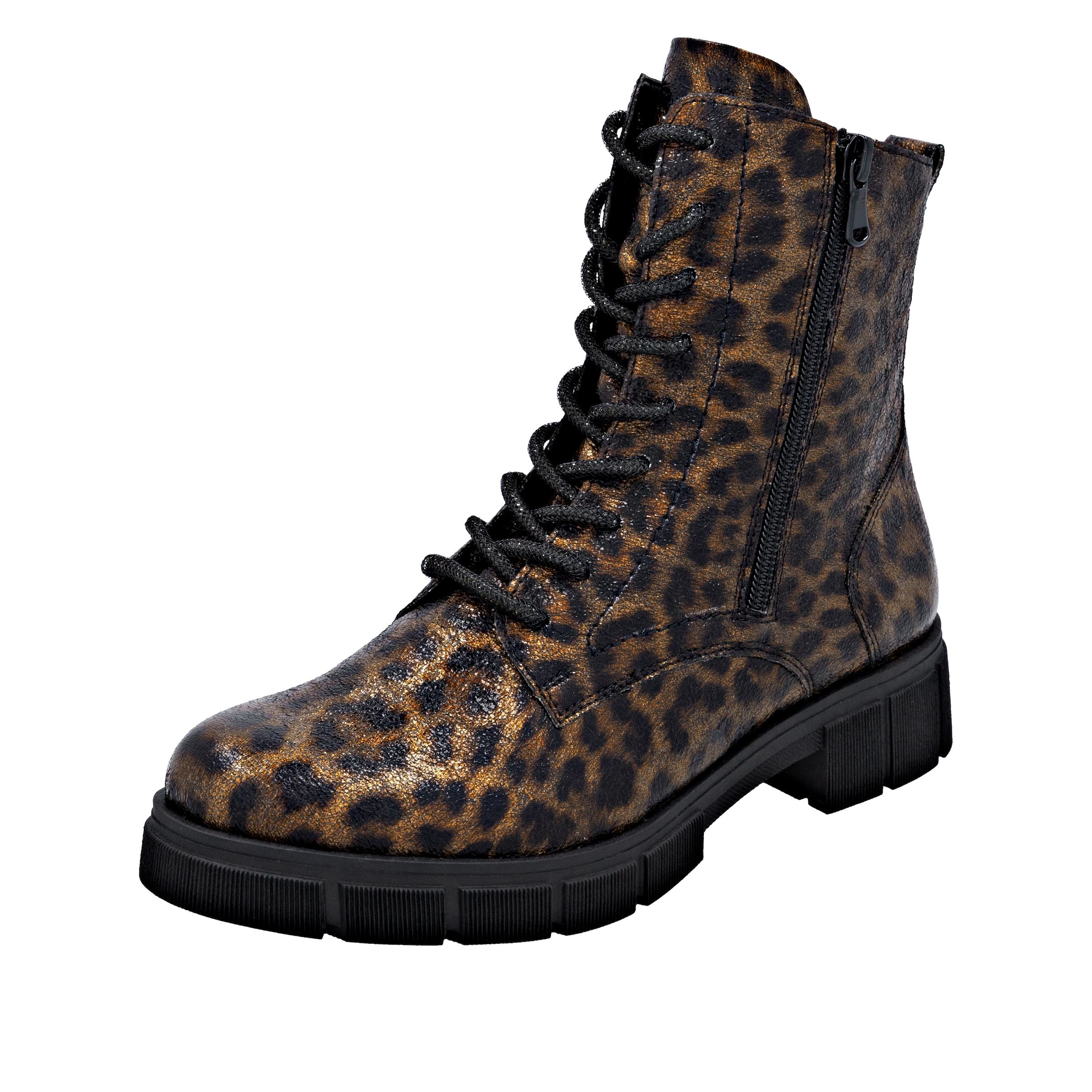 Remonte Schnürboots, Stiefelette, Profilsohle, mit Glitzer-Schnürsenkel