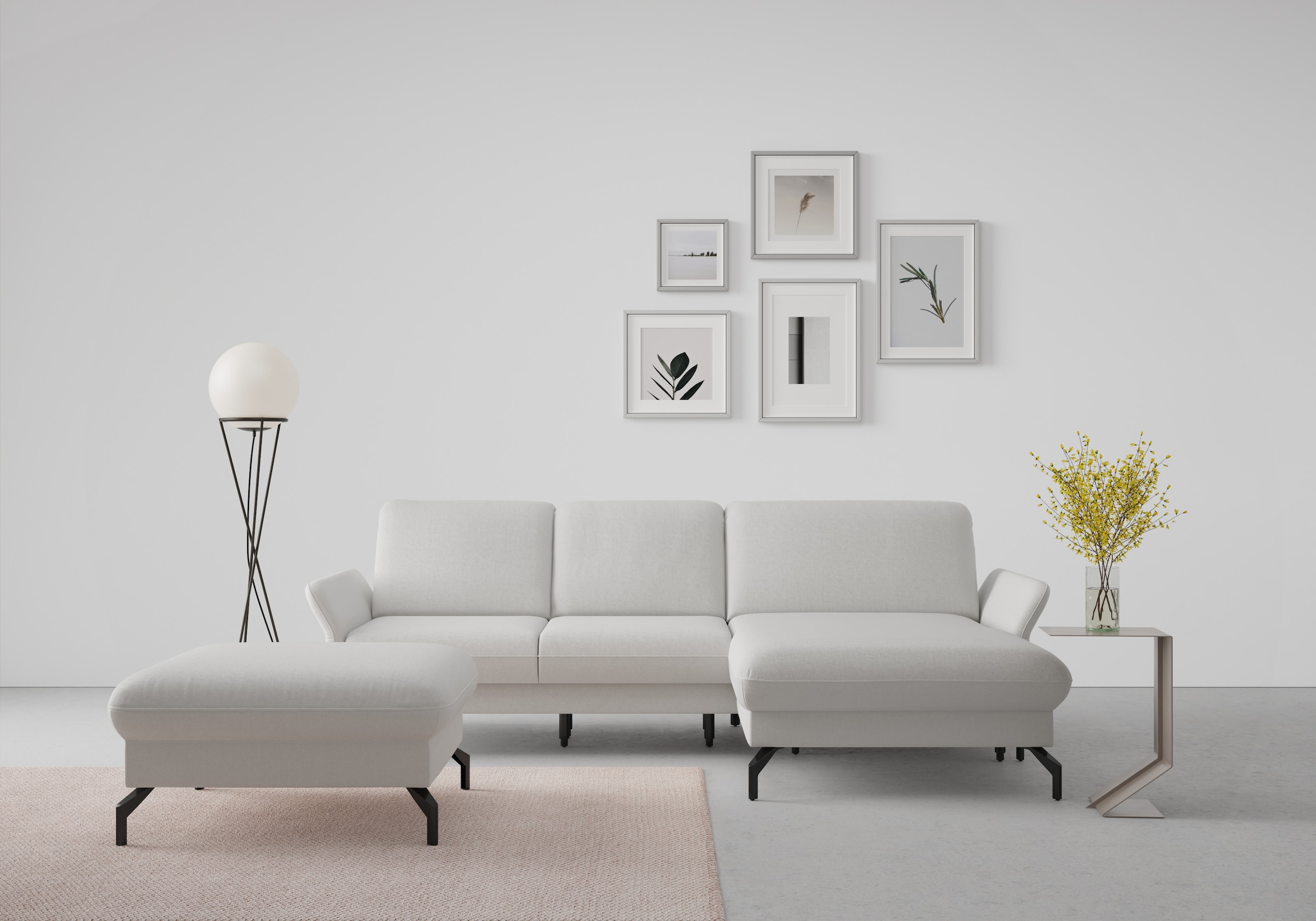 sit&more Ecksofa "Fashion L-Form" wahlweise mit Kopfteilverstellung und Vorziehsitz, motorisch