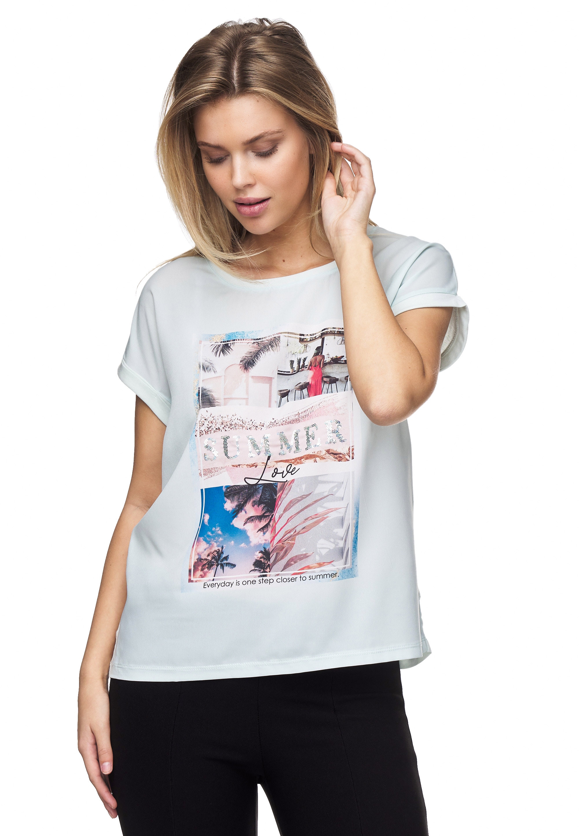 Decay T-Shirt, mit glitzerndem Pailletten-Schriftzug online bestellen BAUR 
