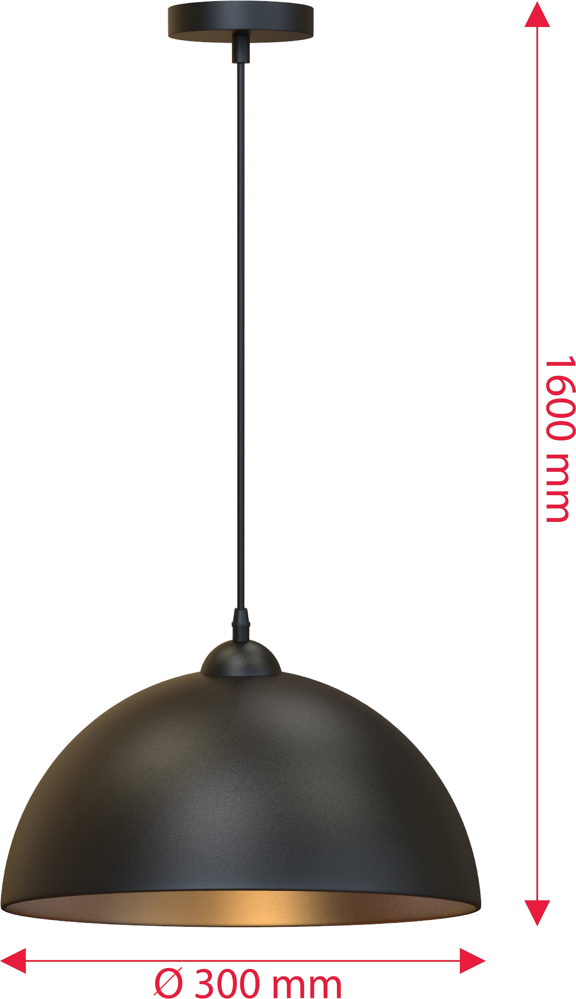 »Auriga«, Küche B.K.Licht Pendelleuchte LED Hänge-Leuchte BAUR Hängelampe flammig-flammig, Deckenlampe schwarz-gold | 2 Design E27