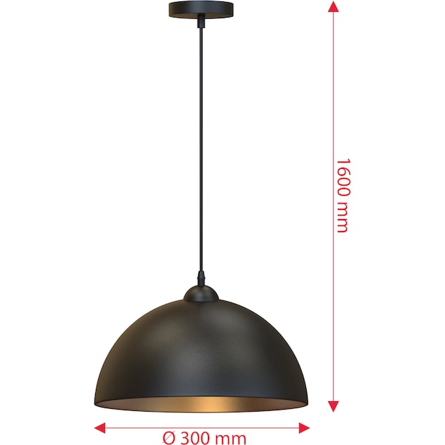 B.K.Licht Pendelleuchte »Auriga«, 2 flammig-flammig, LED Design Hängelampe  schwarz-gold Hänge-Leuchte Küche Deckenlampe E27 | BAUR