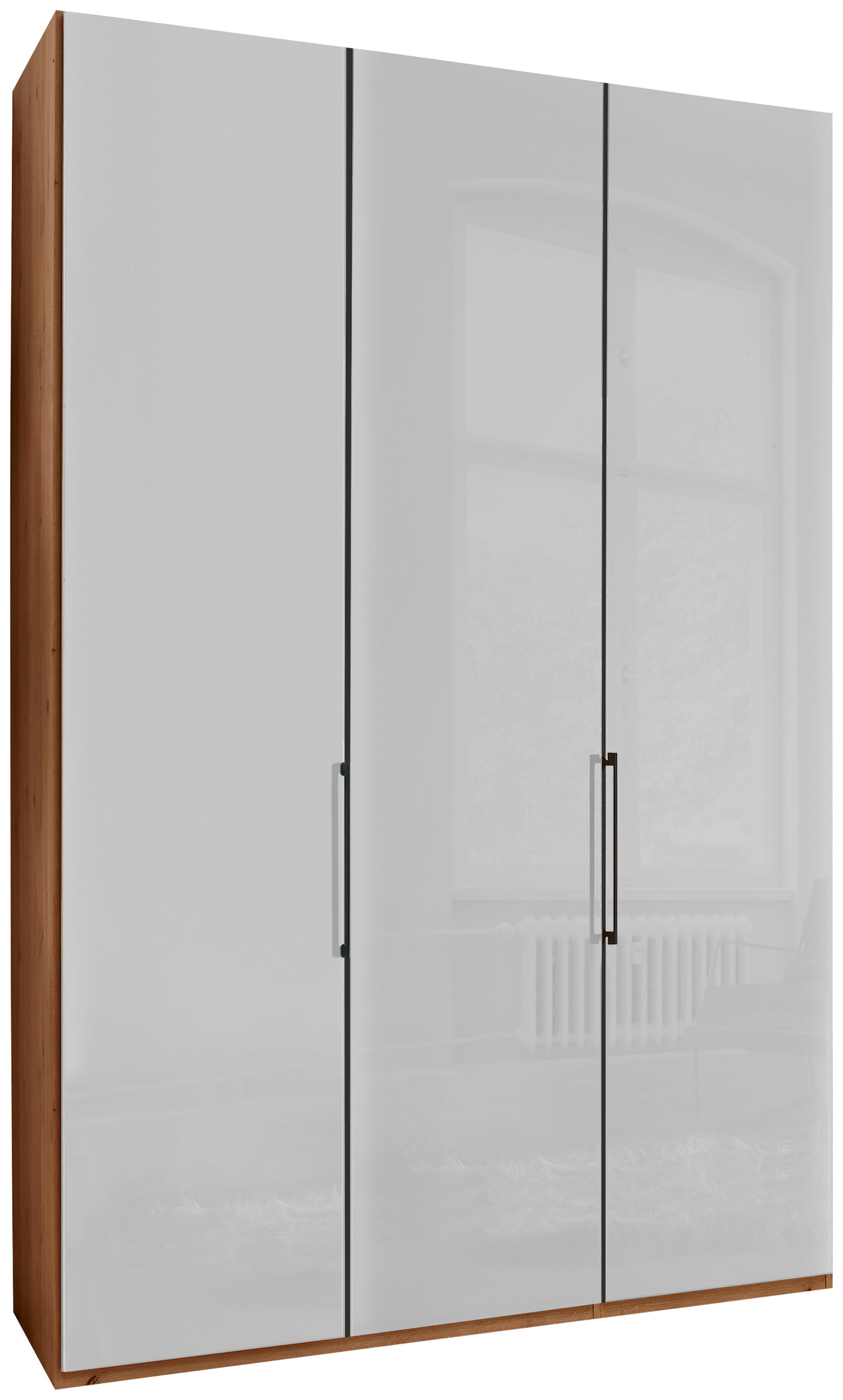WIEMANN Kleiderschrank "Monaco, Made in Germany, edle Glasfront, in verschiedenen Farben," hochwertige Beschlägen inkl. Dämpfung