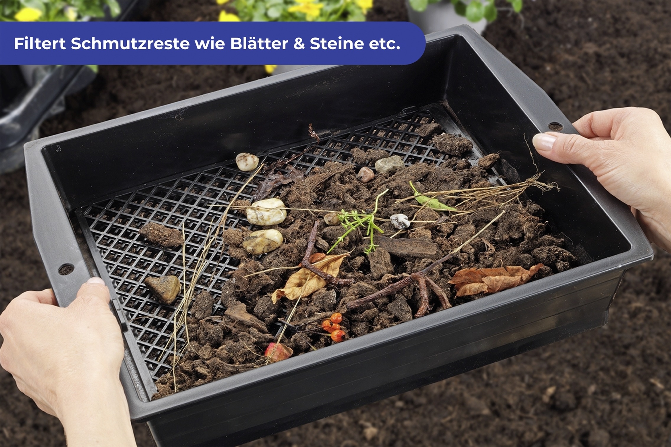 Maximex Gartensieb mit verstellbarem Siebeinsatz