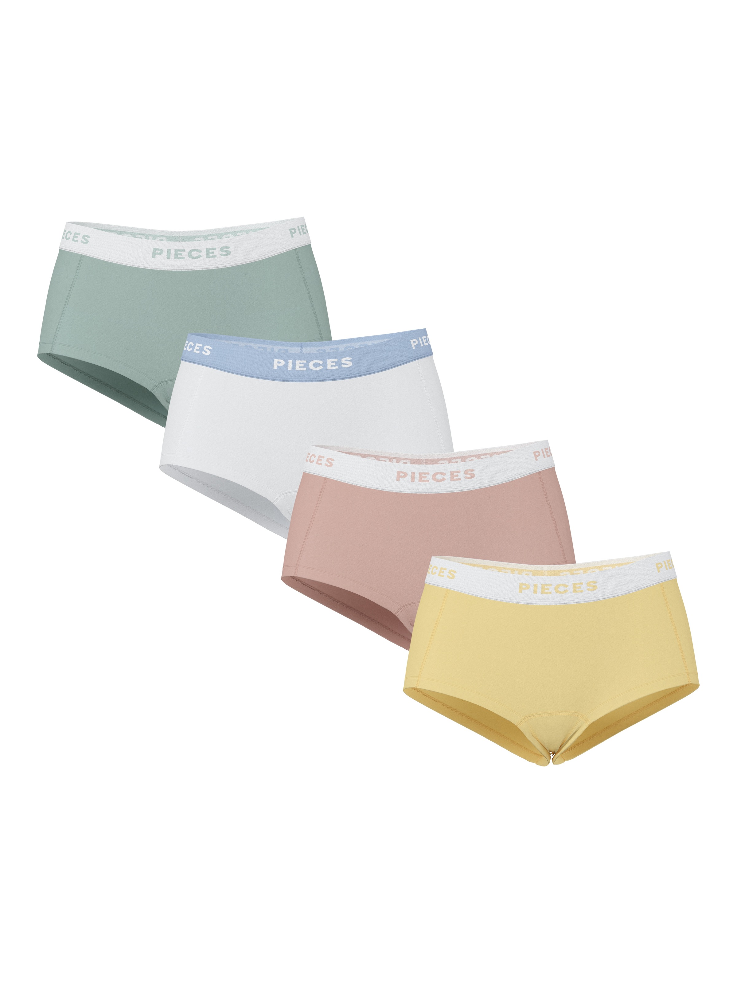 pieces Hipster "PCLOGO LADY 4 PACK SOLID NOOS BC" Packung, 4er-Pack, 4 Stk. günstig online kaufen