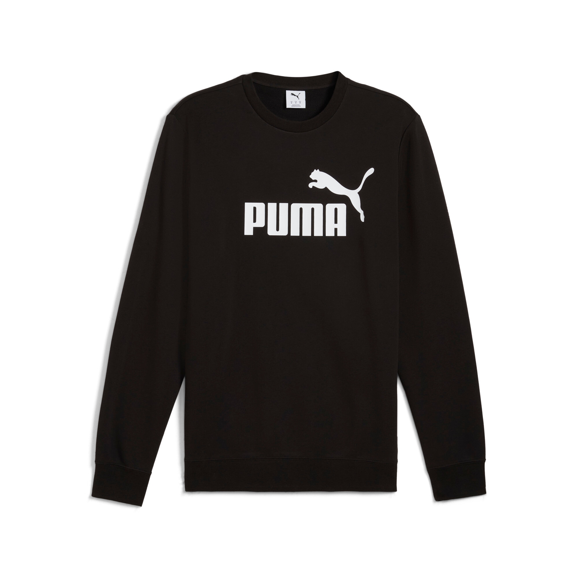 PUMA Langarmshirt "ESS NO 1 LOGO CREW TR" mit Relaxed Fit, mit Rundhalsausschnitt