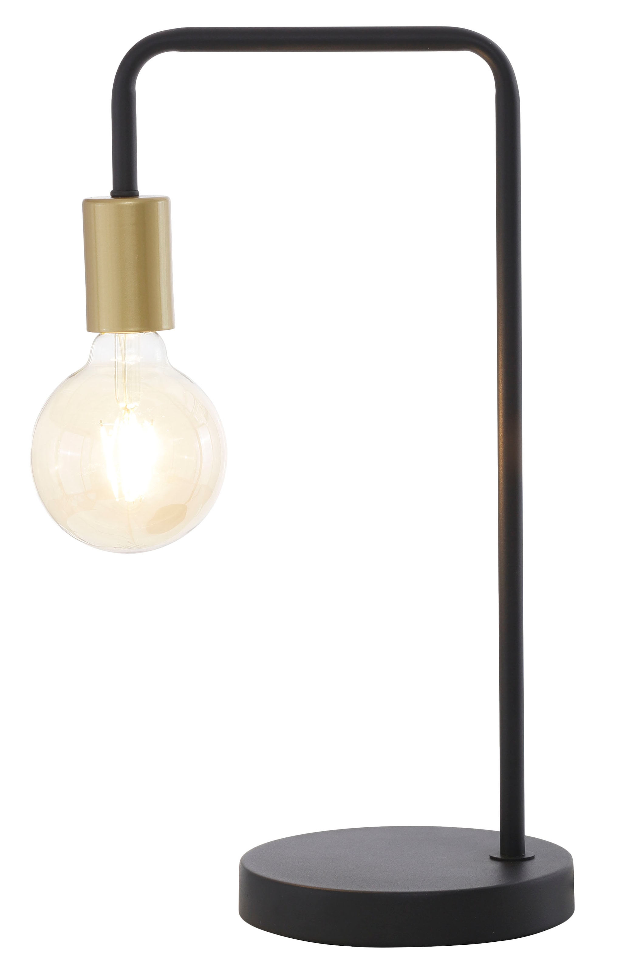 Leonique Tischleuchte »Jarla«, 1 flammig-flammig, Tischlampe mit  goldfarbenen/schwarzen Fassungen, Höhe 42 cm im Sale | BAUR