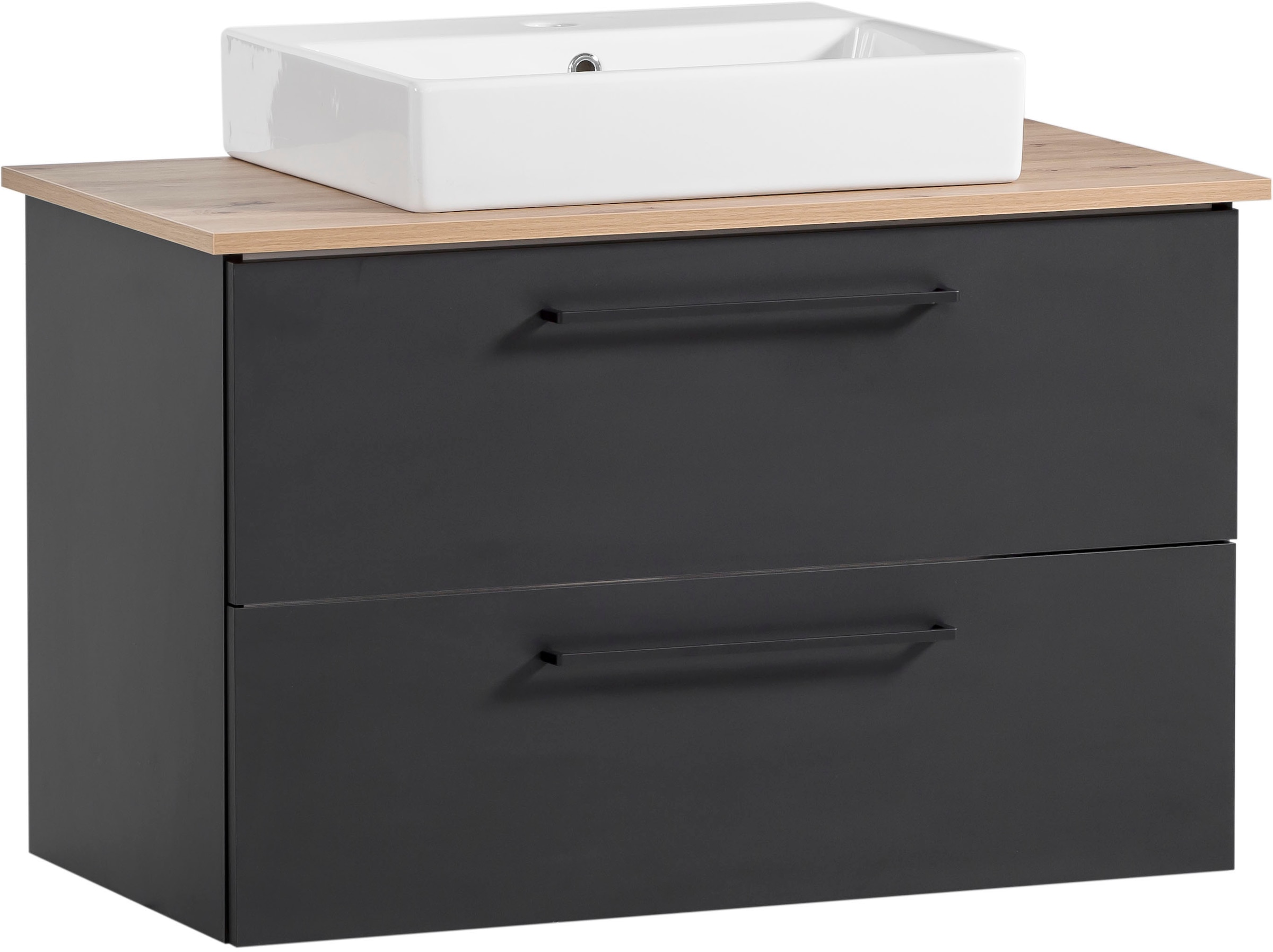 Schildmeyer Waschtisch "Malte, Waschtisch, melaminharzbeschichtet,Made in Germany, B: 86 cm" Solide Verarbeitung - Dieses Produkt ist in Deutschland gefertigt