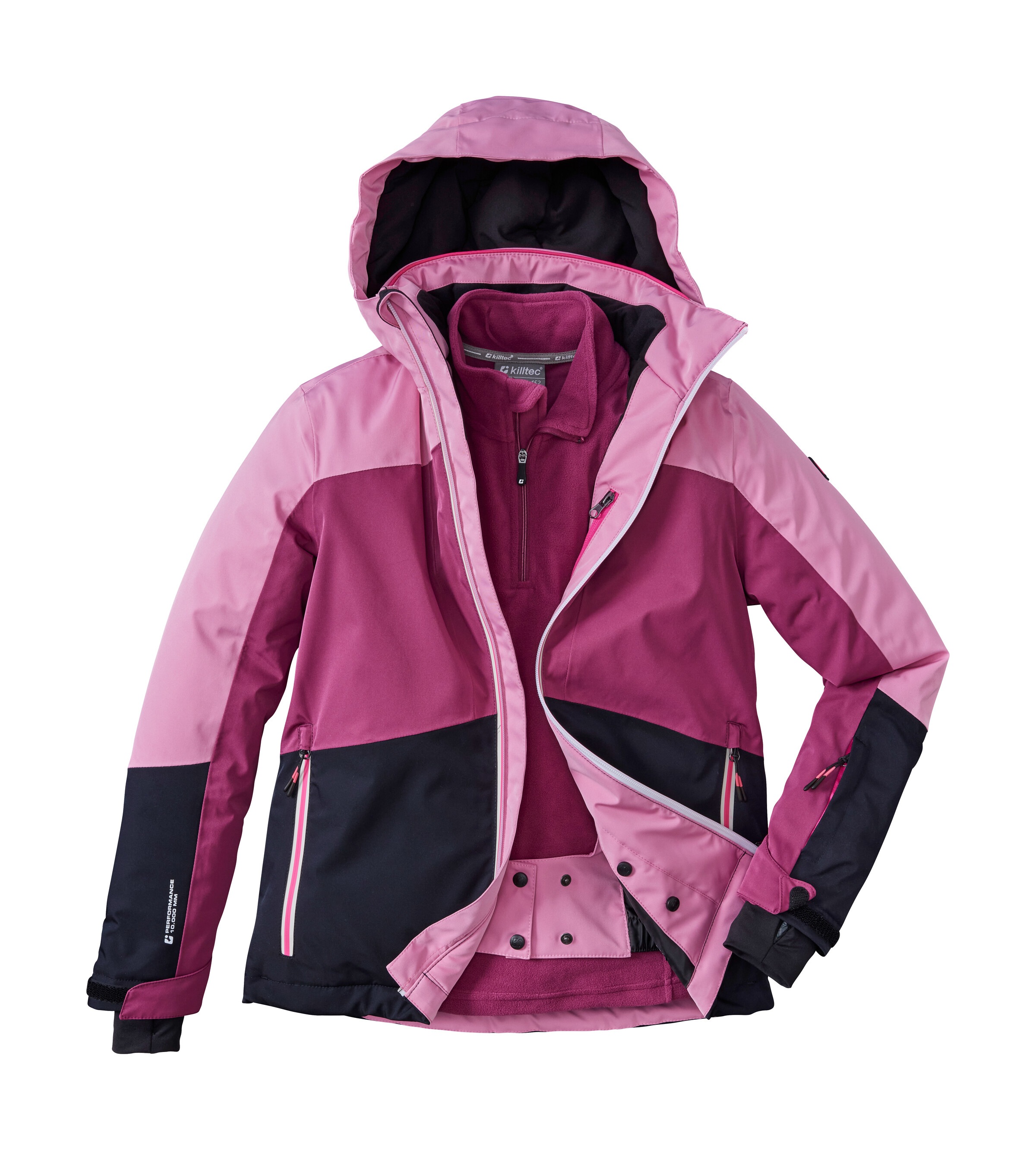 Thumbnail - Killtec Skijacke "KSW 196 GRLS SKI JCKT" Kinder Skijacke: wasser- und winddicht, atmungsaktiv, PFAs-frei