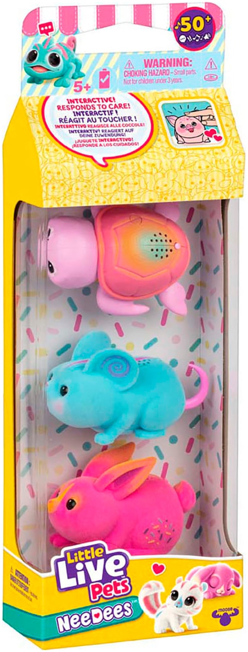Moose Spielfigur »Little Live Pets, NeeDees, 3er-Pack«, (Set, 3 tlg.)