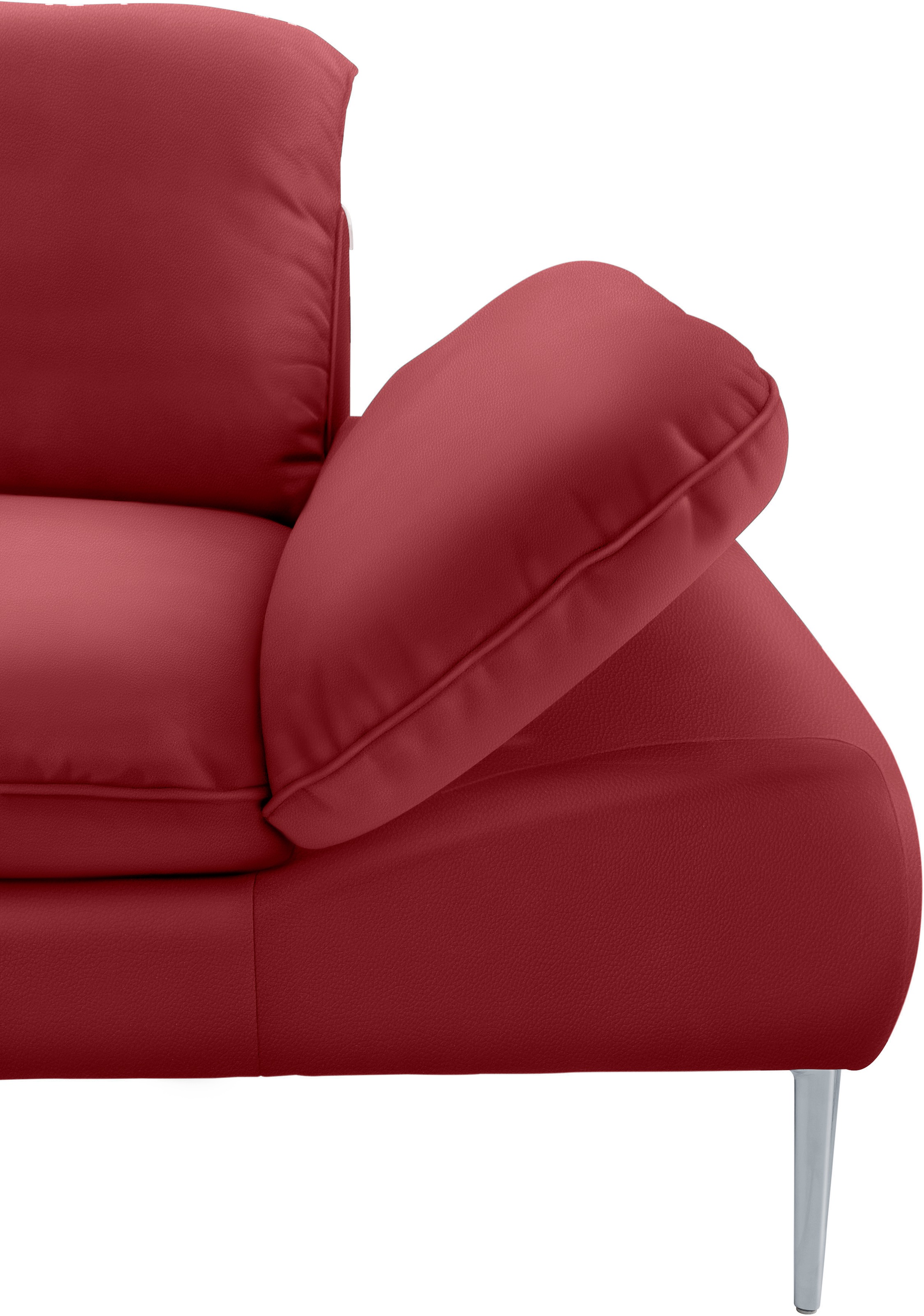 W.SCHILLIG Ecksofa »enjoy&MORE, Designsofa, bequem, zeitlos und elegant, L-Form«, mit Sitztiefenverstellung, Füße silber matt, Breite 340 cm
