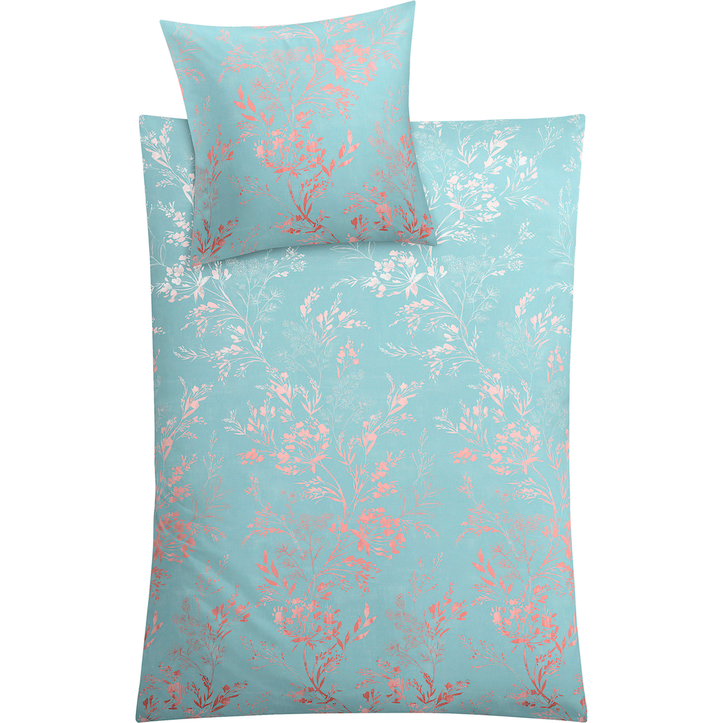 Kleine Wolke Bettwäsche »Kate in Gr. 135x200 oder 155x220 cm«, (2 tlg.), Bettwäsche aus Baumwolle, elegante Bettwäsche mit floralem Muster