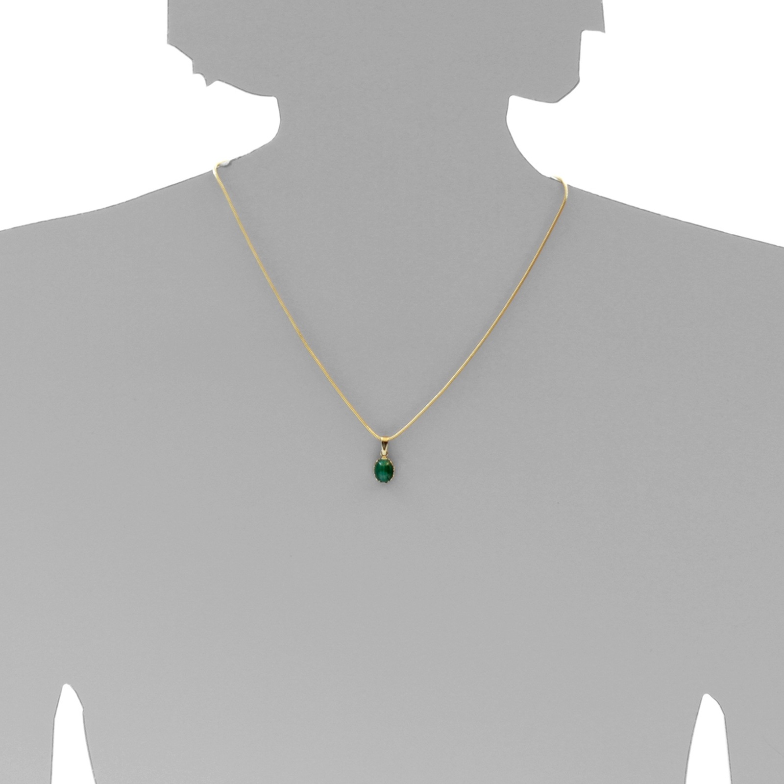 OSTSEE-SCHMUCK Kettenanhänger »- Käthe - Gold 333/000 - Malachit«