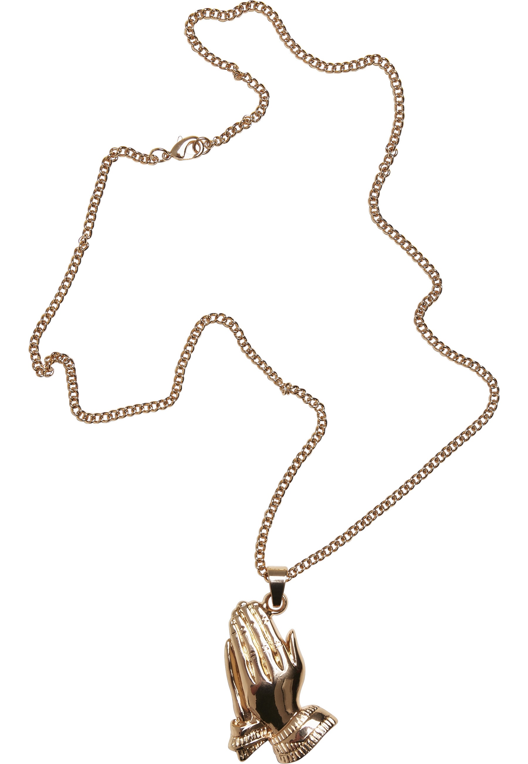 URBAN CLASSICS Edelstahlkette »Urban Classics Unisex Pray Hands Necklace«