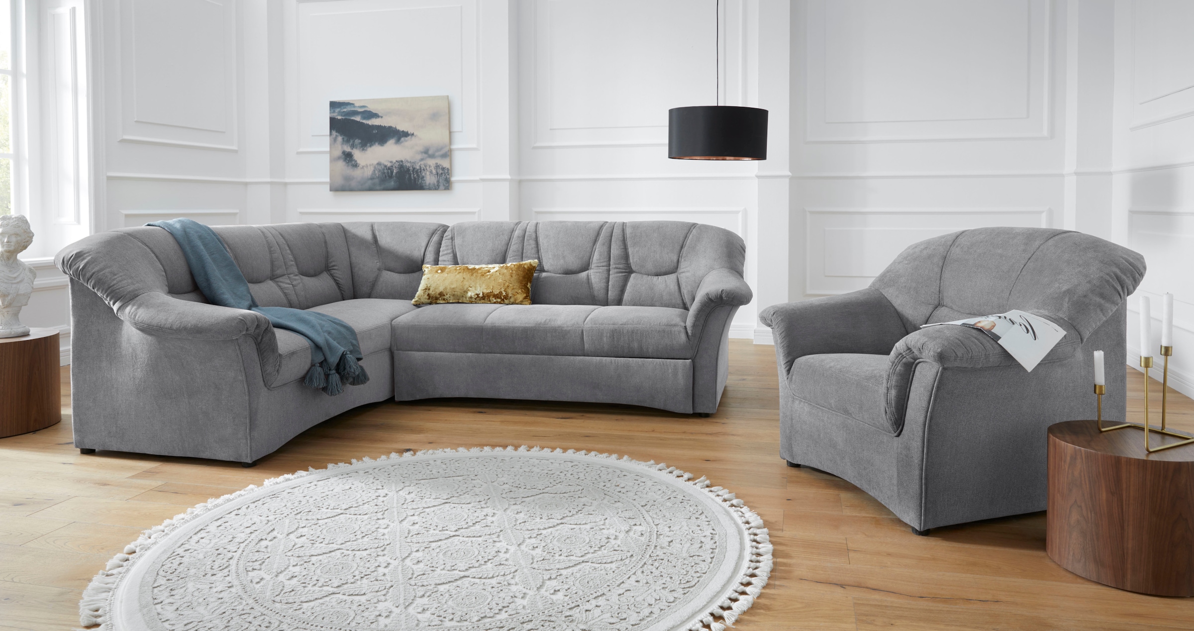 DOMO collection Ecksofa "Sarafina zeitlos&bequem, optional mit Federkern, B günstig online kaufen