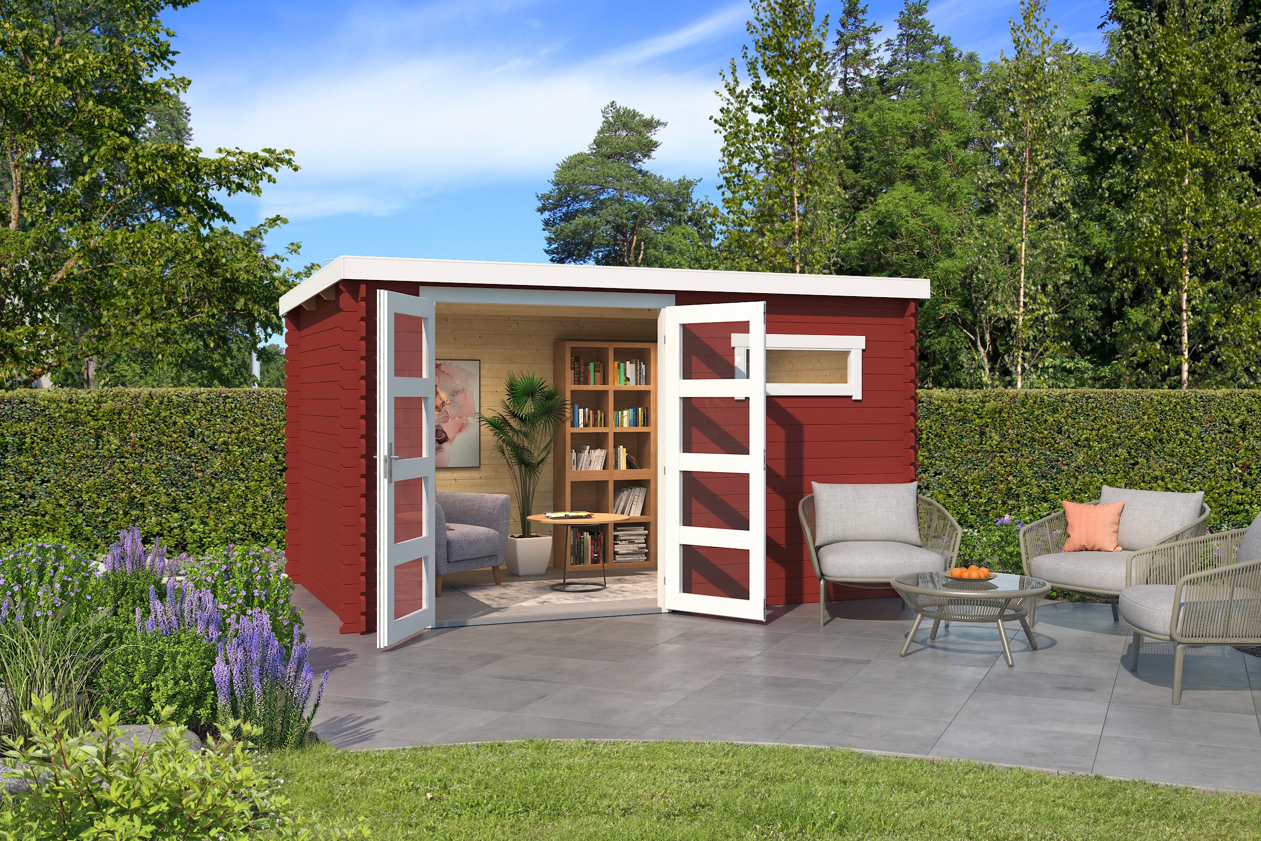 LASITA MAJA Gartenhaus "Augusta" Blockbohlenhaus 28mm