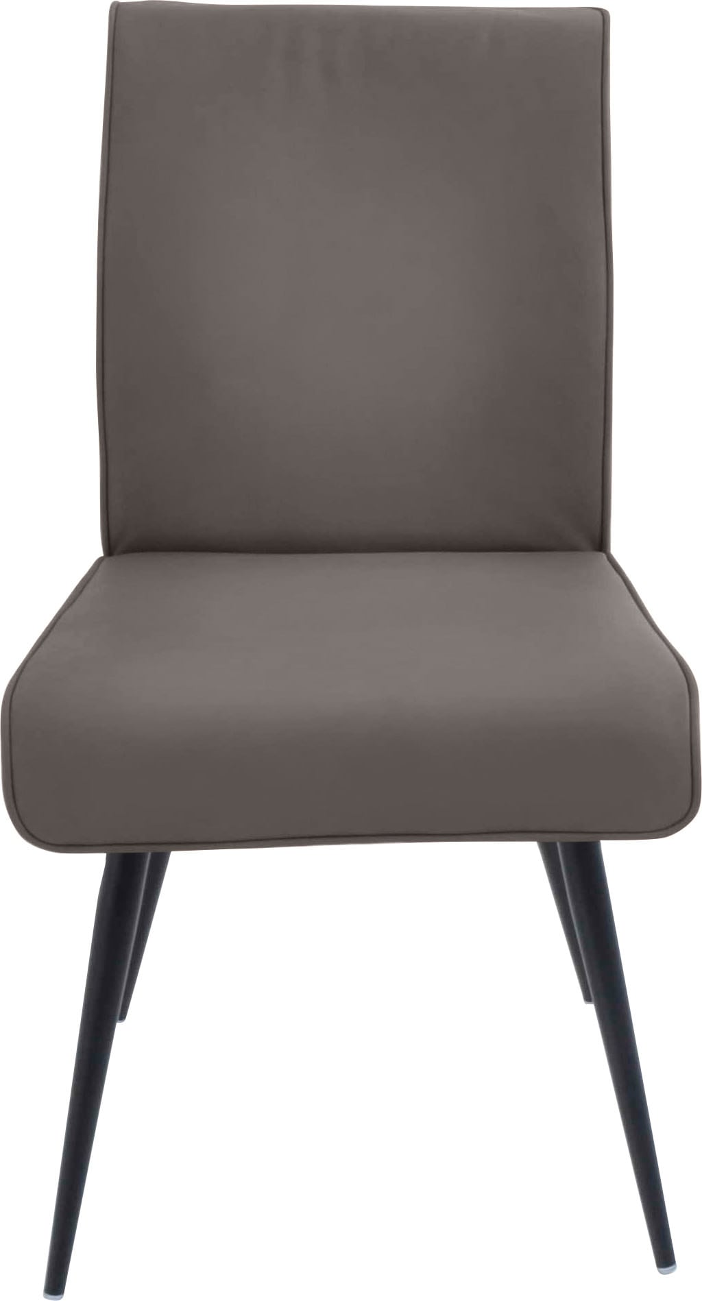 K+W Komfort & Wohnen 4-Fußstuhl »Giacomo I«, 1 St., Leder CLOUD, 4- Fußstuhl mit umlaufenden 4mm Keder am Rücken und Sitz, Metallfüße