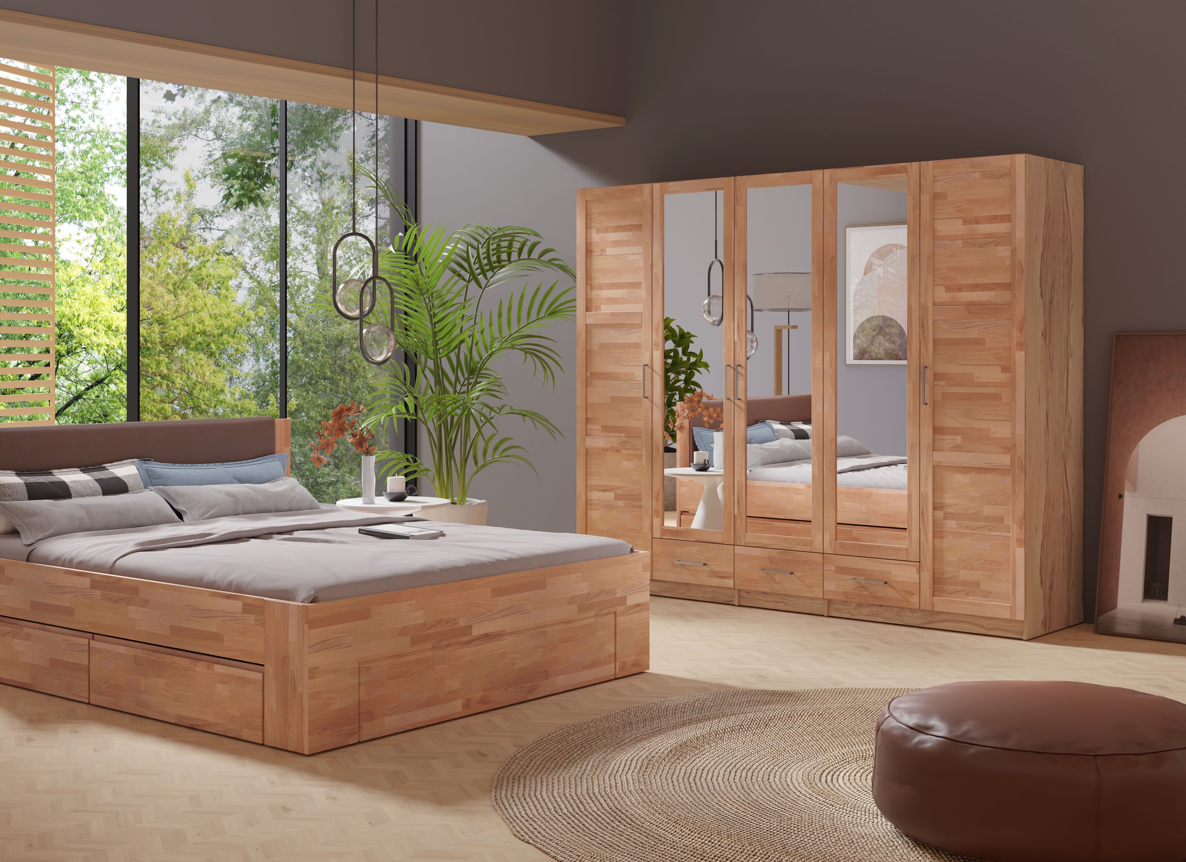 OTTO home Kleiderschrank "Sabrina, natürlicher Landhausstil, mit Innenausst günstig online kaufen