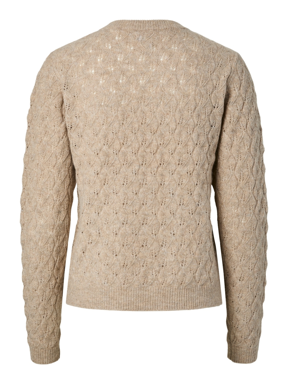 pieces Rundhalspullover »PCLELOU LS O-NECK KNIT  NOOS BC« Materialmix