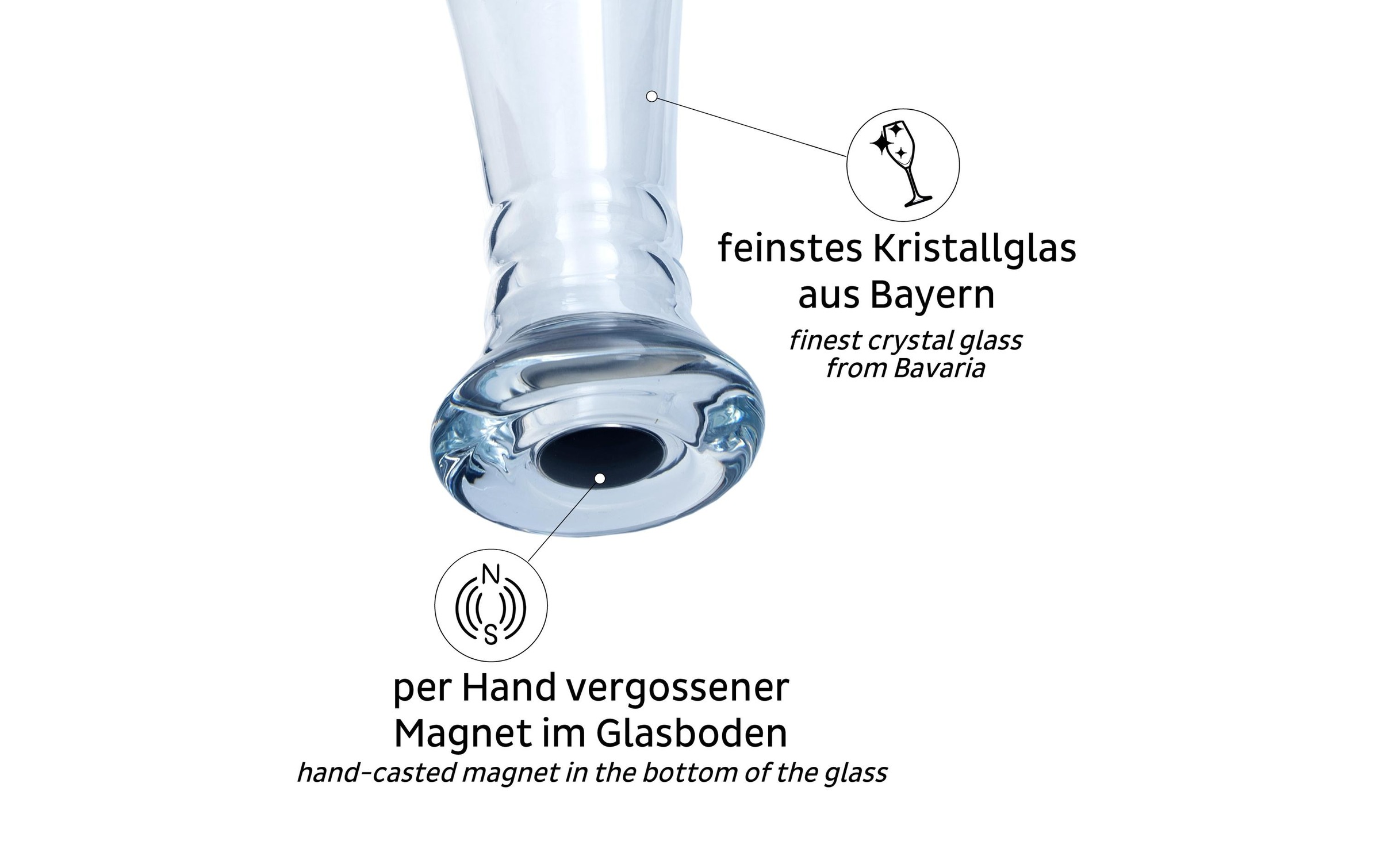 silwy MAGNETIC SYSTEM Bierglas »Weizenbier«