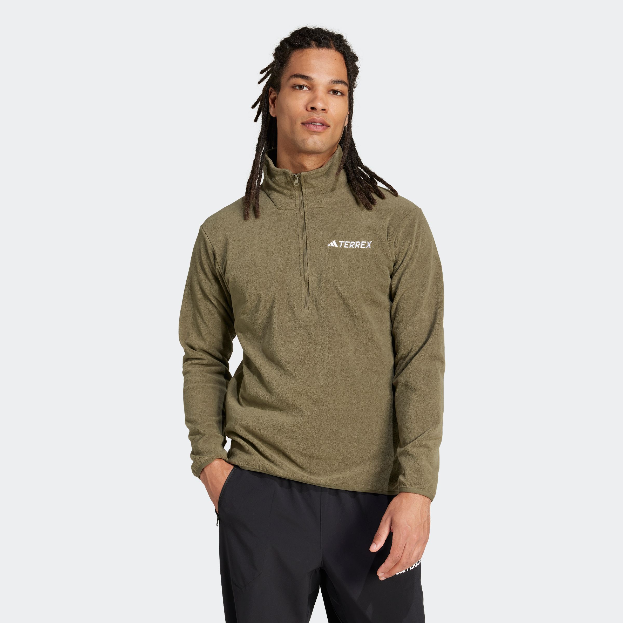 adidas TERREX Fleecepullover "MULTI ESSENTIALS 1/2 ZIP FLEECEOBERTEIL", mit Reißverschluss, aus Polyester, sportlicher Stil