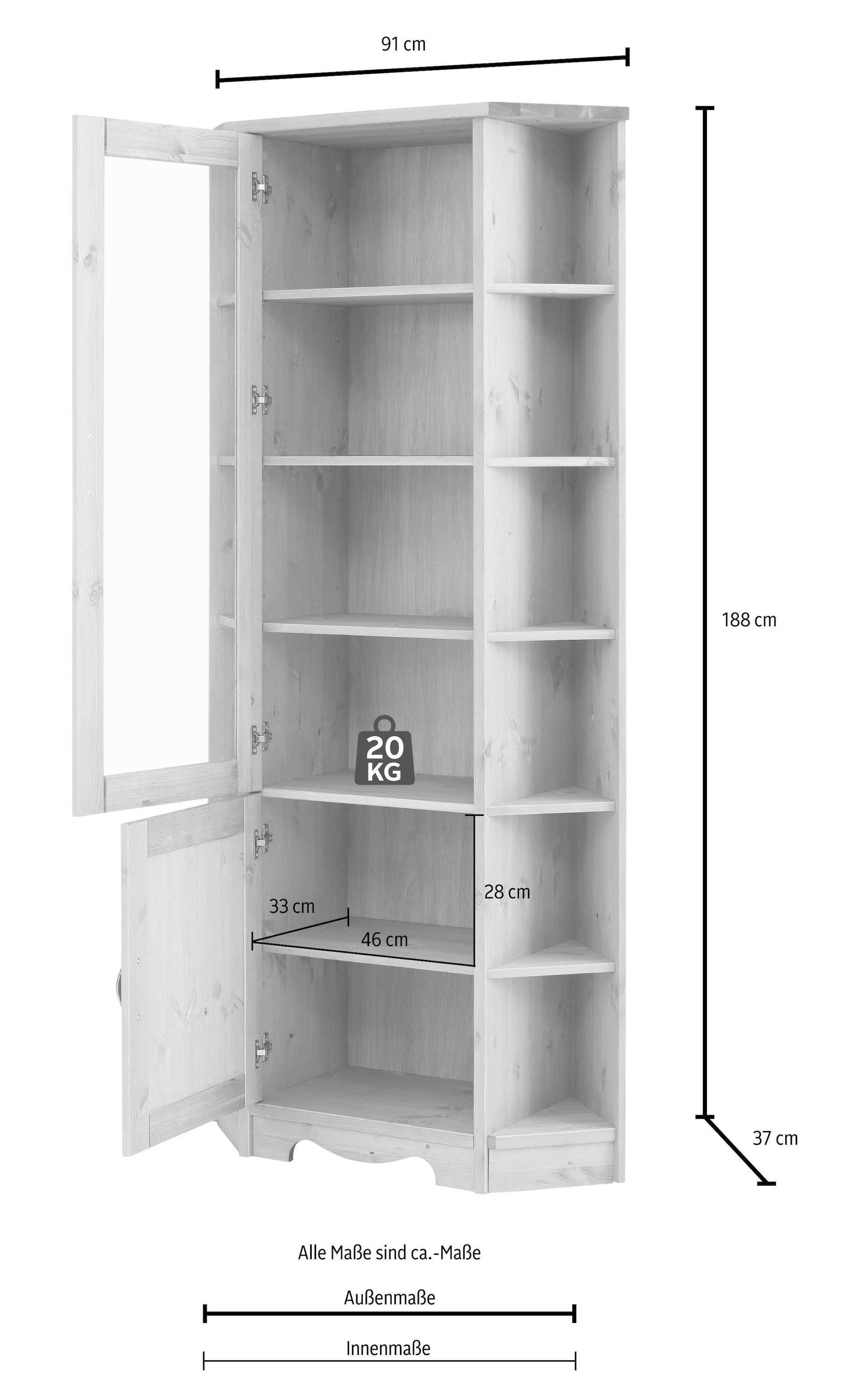 Home affaire Eckvitrine »Trinidad«, Höhe 188 cm kaufen | BAUR