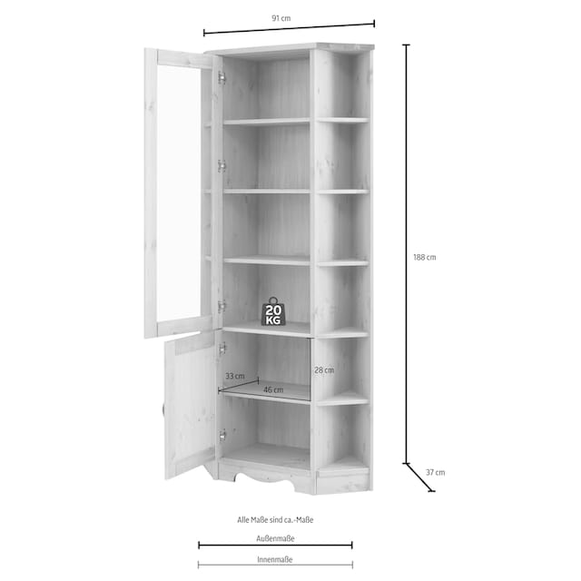 Home affaire Eckvitrine »Trinidad«, Höhe 188 cm kaufen | BAUR