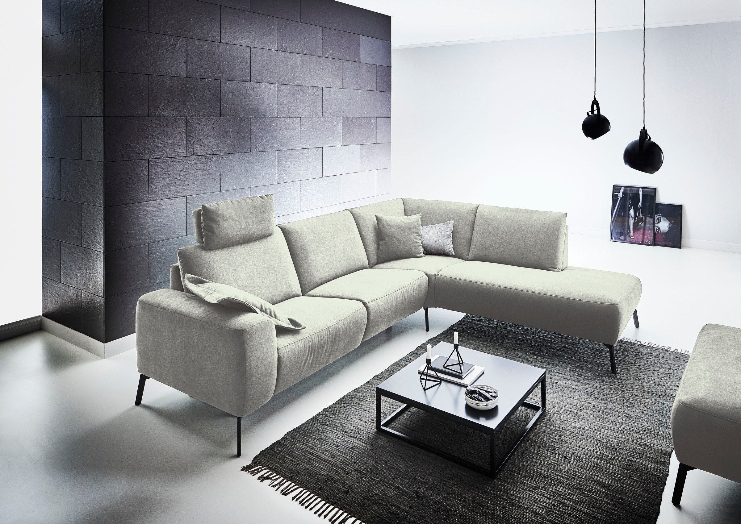 INOSIGN Ecksofa »Bellini L-Form«, incl. motorischer Relaxfunktio, wahlweise Easy Care-Bezug